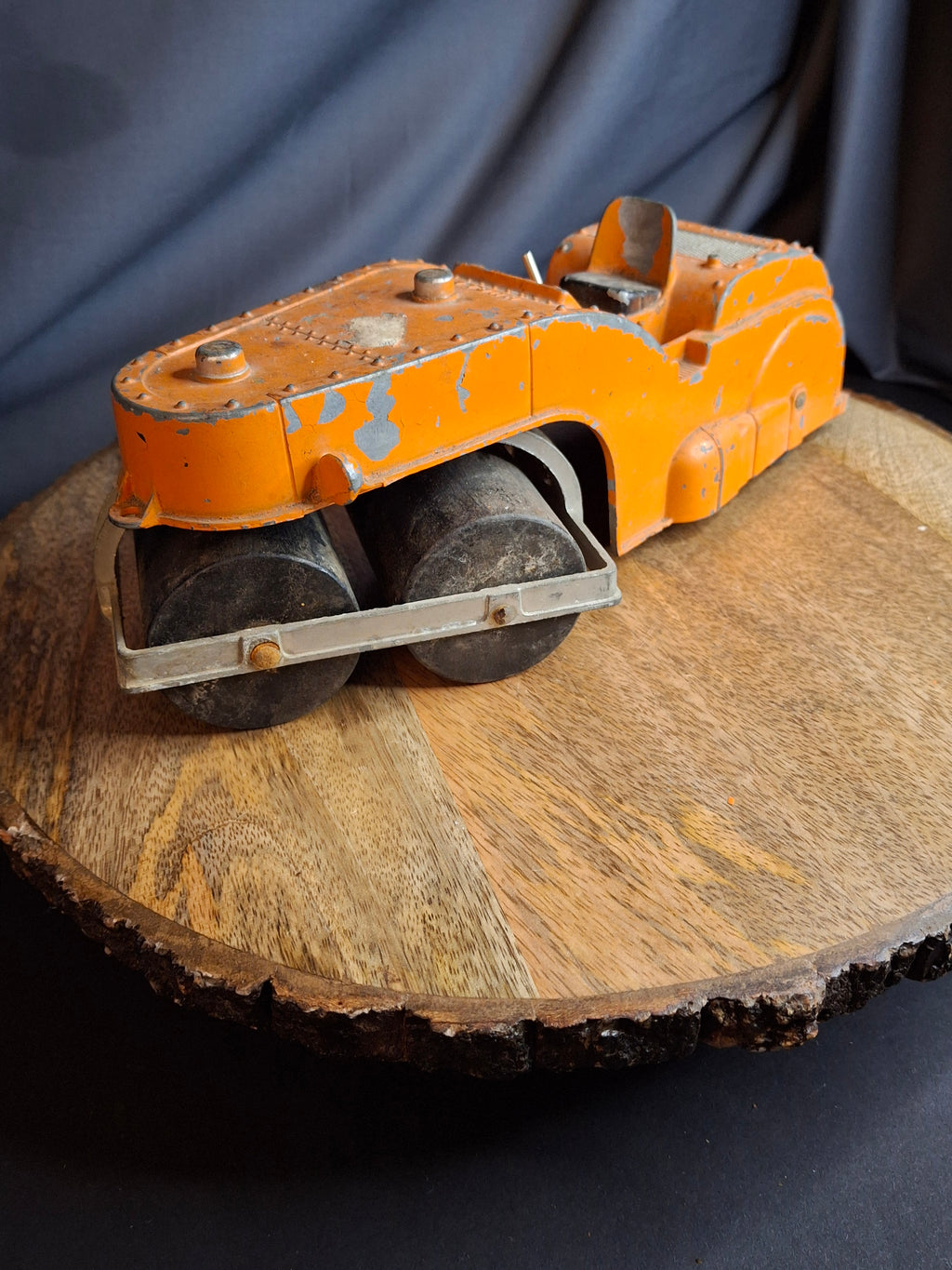 Vintage Original Hubley Die-Cast Road Roller Toy 499-58-1 Working Steering