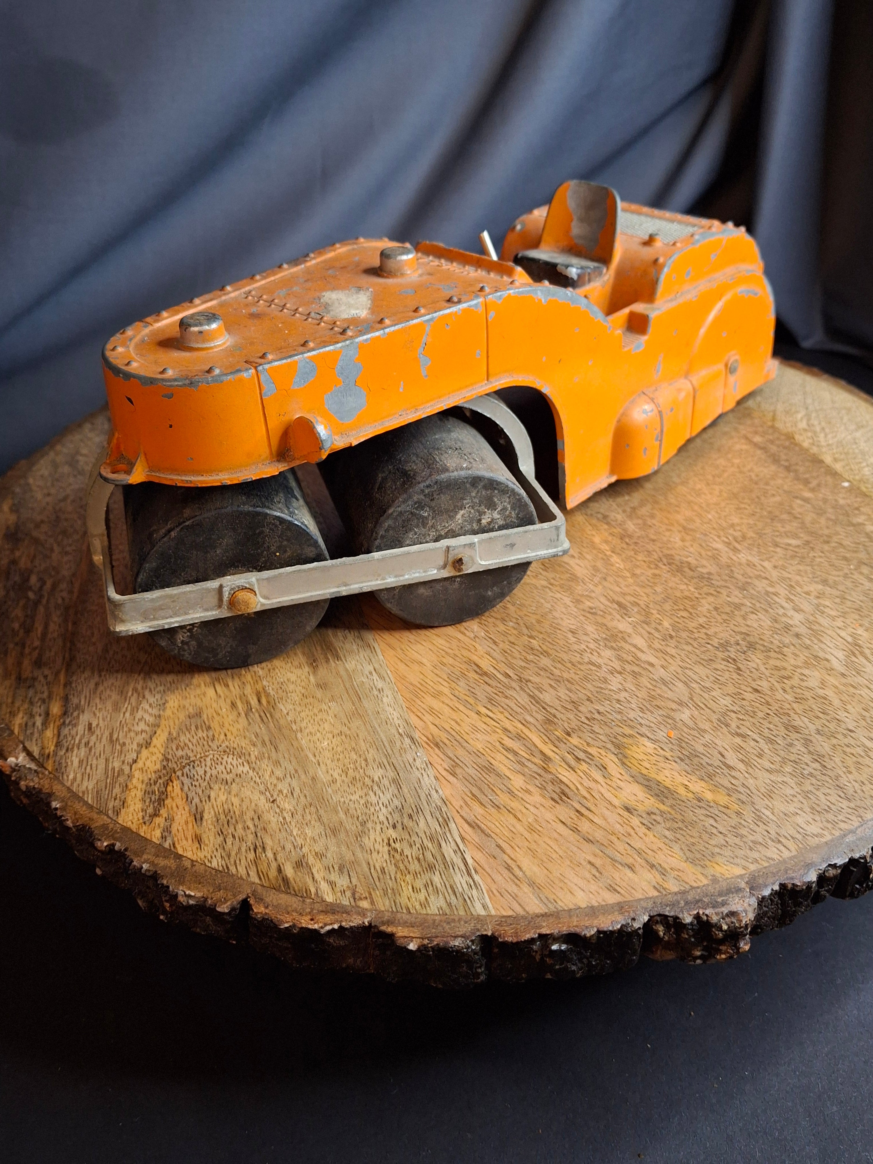 Vintage Original Hubley Die-Cast Road Roller Toy 499-58-1 Working Steering