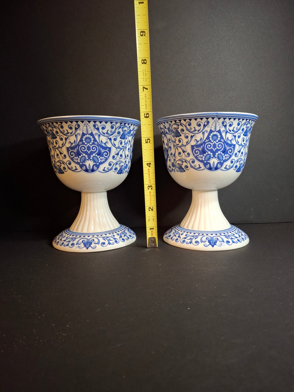 Pair Spode Judaica Kiddush Cups Matching Set Hebrew Wedding Gift I Am My Beloveds