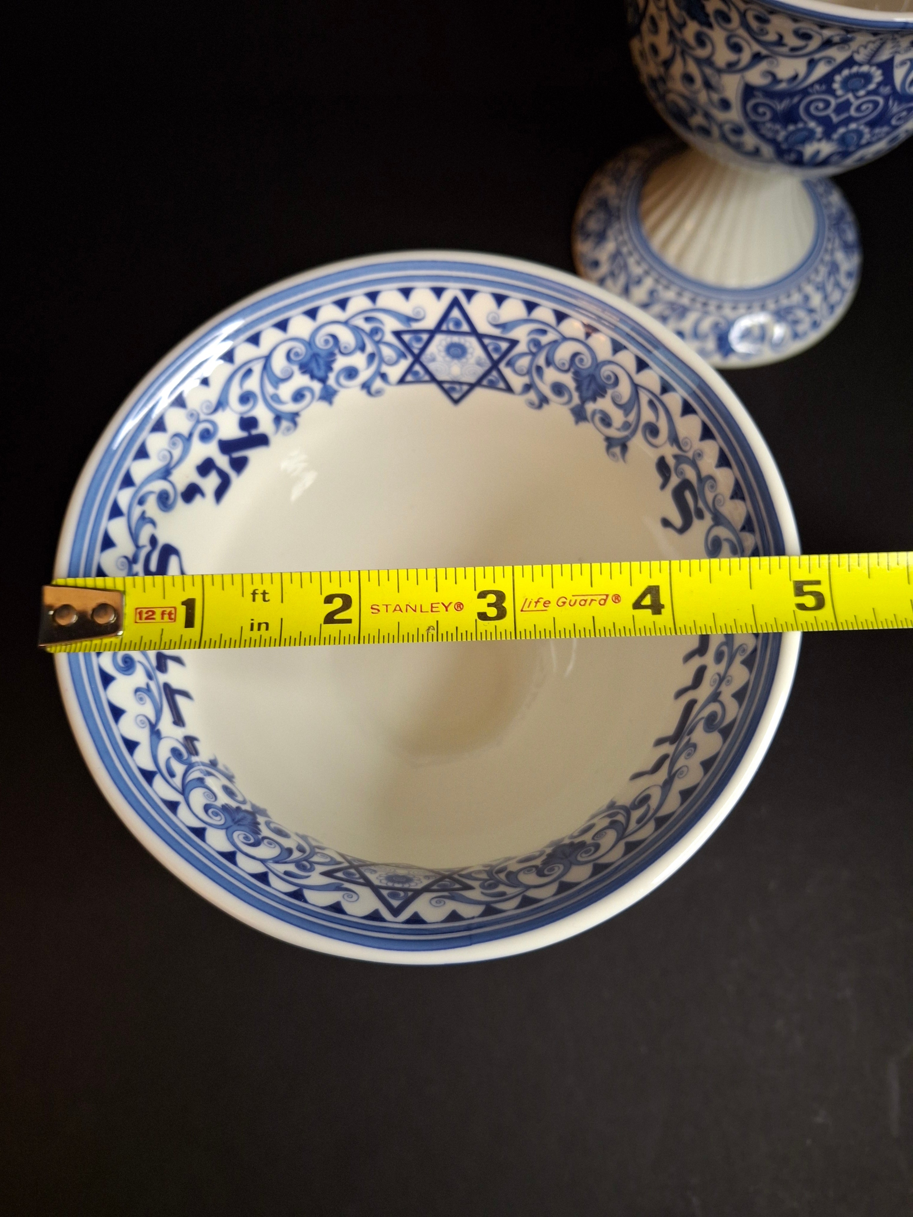 Pair Spode Judaica Kiddush Cups Matching Set Hebrew Wedding Gift I Am My Beloveds