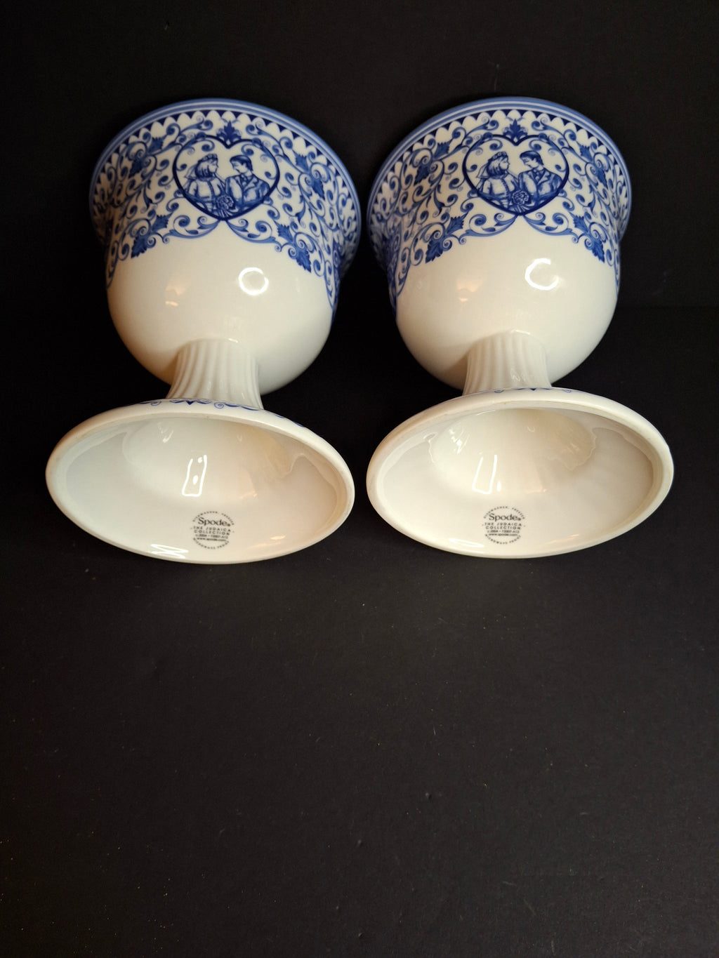Pair Spode Judaica Kiddush Cups Matching Set Hebrew Wedding Gift I Am My Beloveds