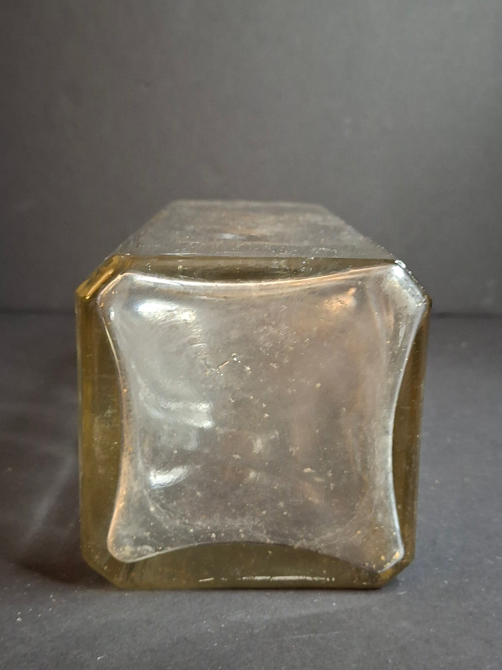 Antique Victorian Era Glass Apothecary / Bar Bottle with Embossed "VC" Monogram