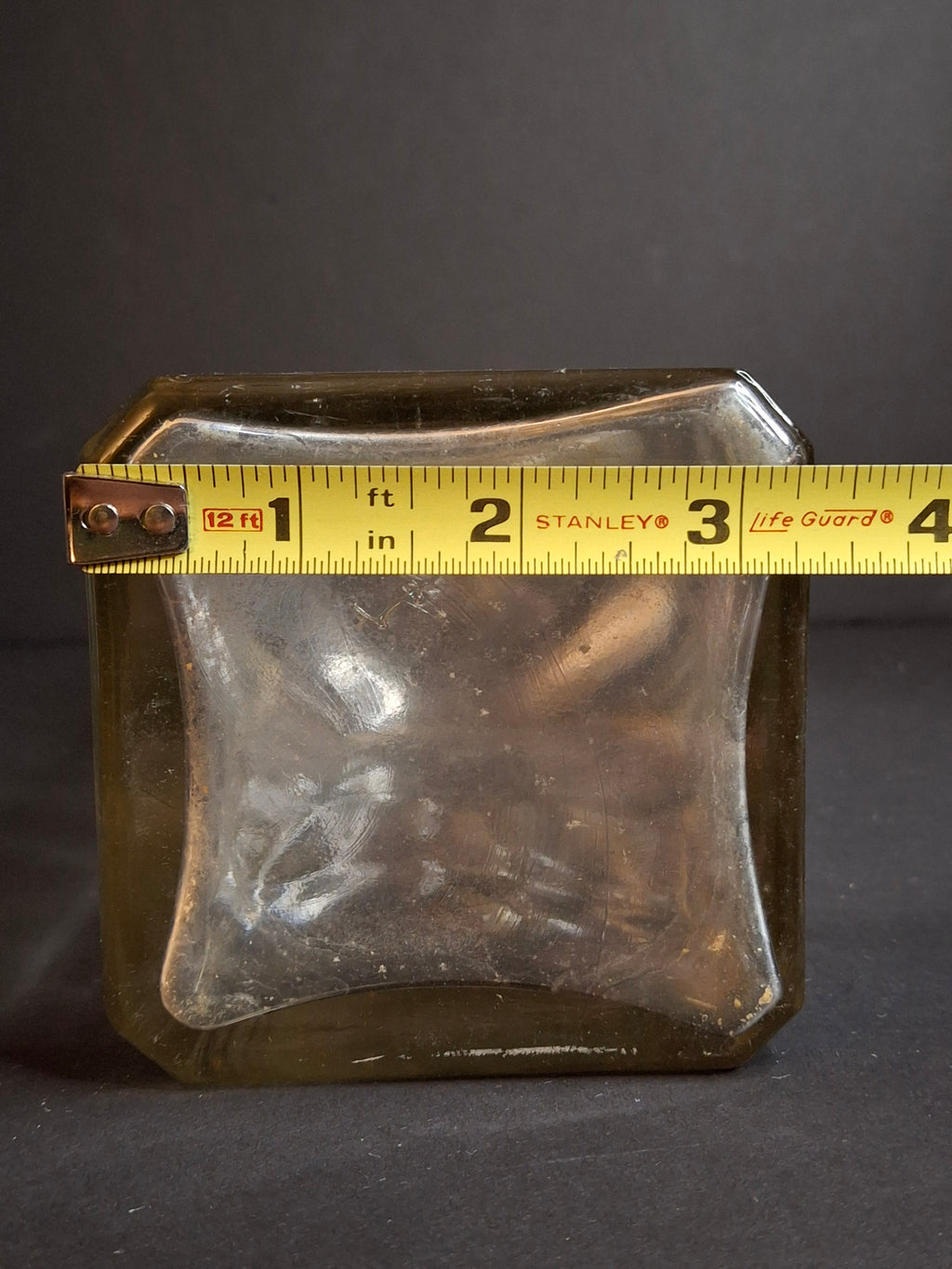 Antique Victorian Era Glass Apothecary / Bar Bottle with Embossed "VC" Monogram