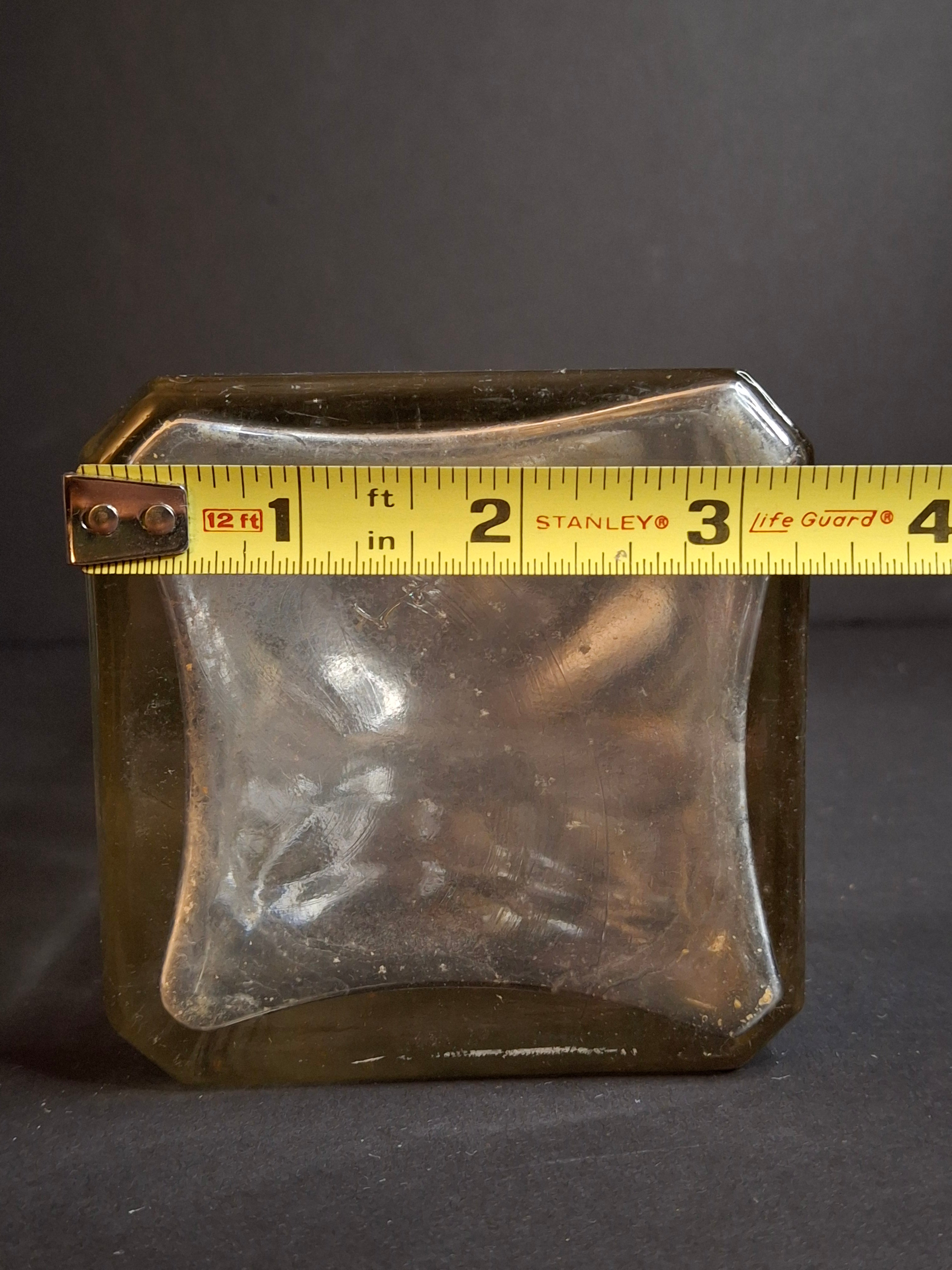 Antique Victorian Era Glass Apothecary / Bar Bottle with Embossed "VC" Monogram