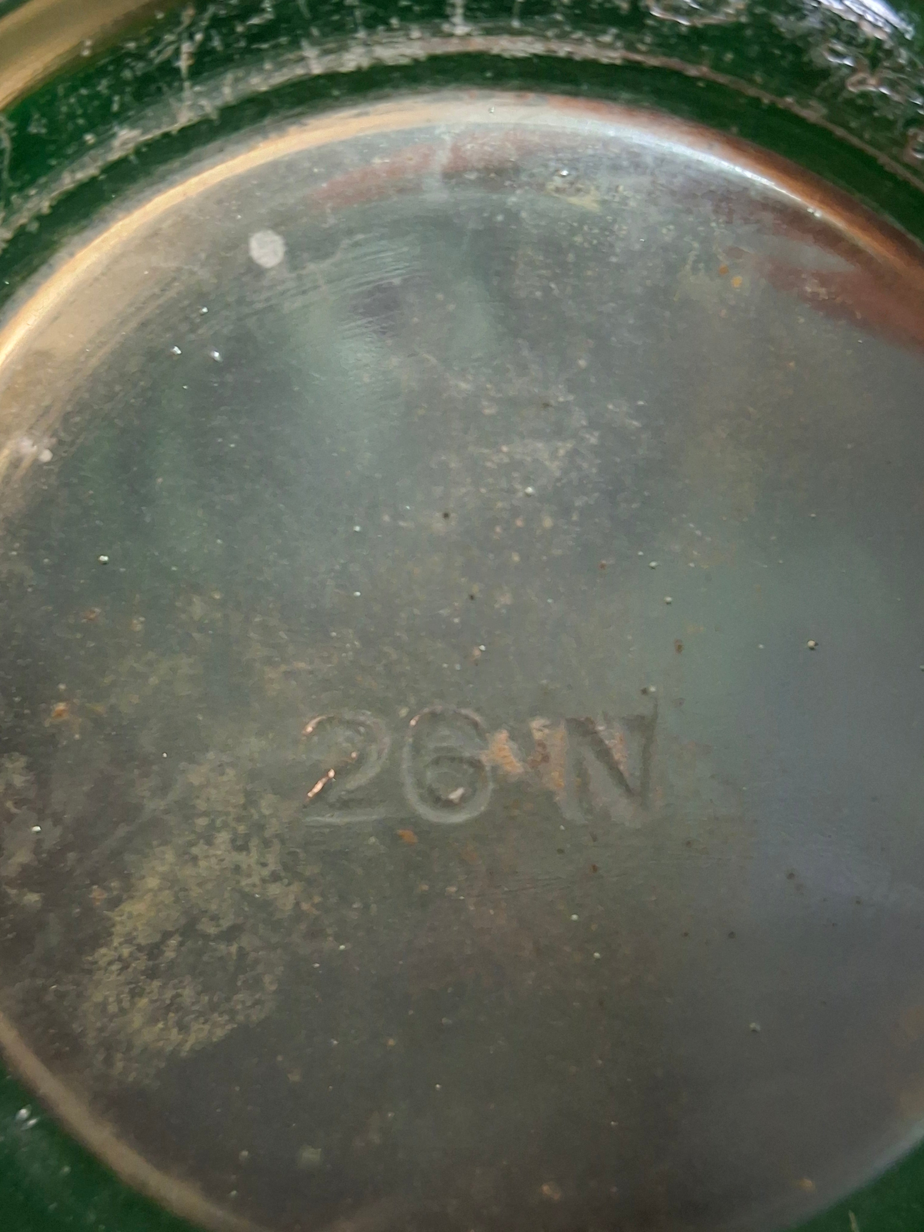 Antique 1926 Curran & Joyce Co. Lawrence Mass. Embossed Green Glass Soda Bottle 11"
