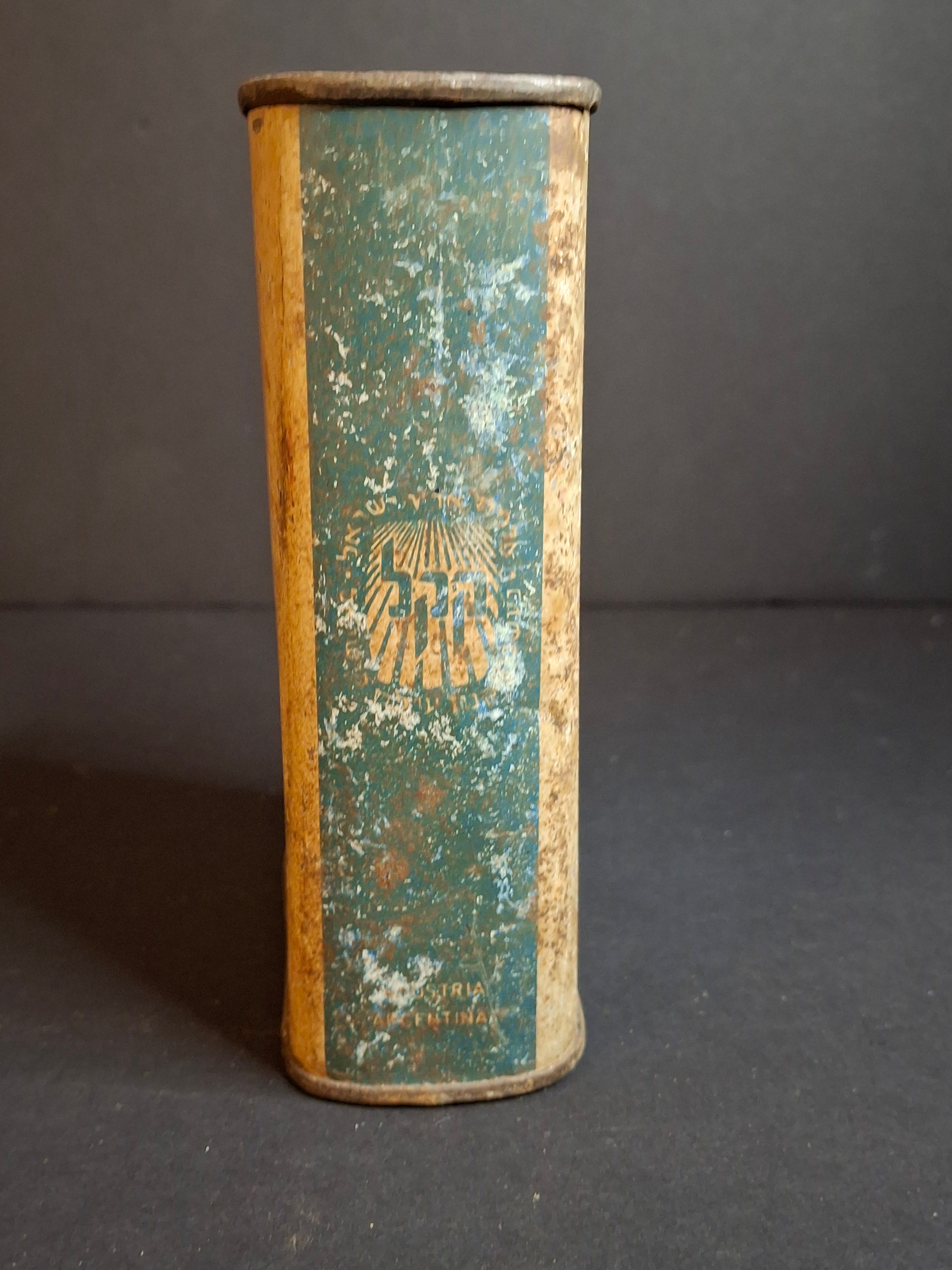 Vintage JNF KKL Charity Box - Rare "Industria Argentina" Tin Tzedakah Pushke - Early Zionist Judaica
