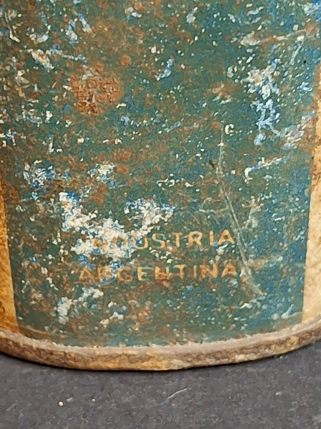 Vintage JNF KKL Charity Box - Rare "Industria Argentina" Tin Tzedakah Pushke - Early Zionist Judaica
