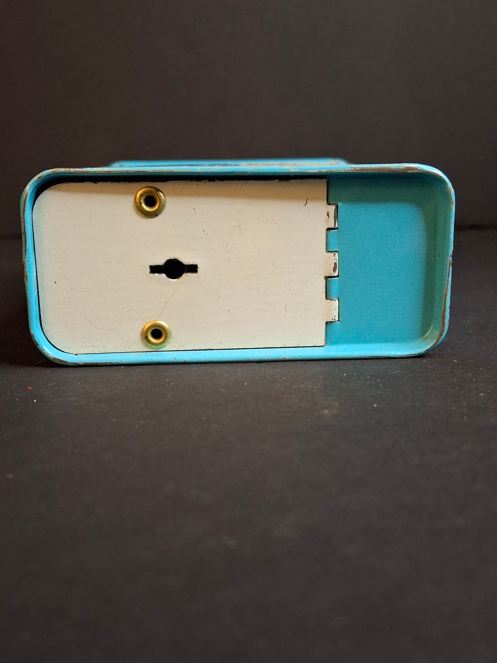 Vintage JNF Blue Box Charity Tin | Jewish National Fund Tzedakah Bank | Made in USA