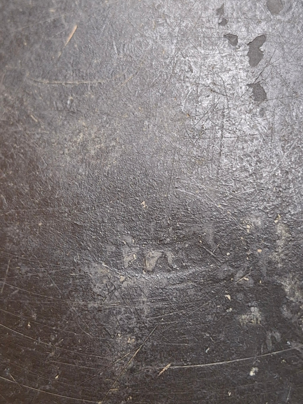 Antique 18th Century German Judaica Pewter Plate Hand-Engraved Hebrew Inscription
