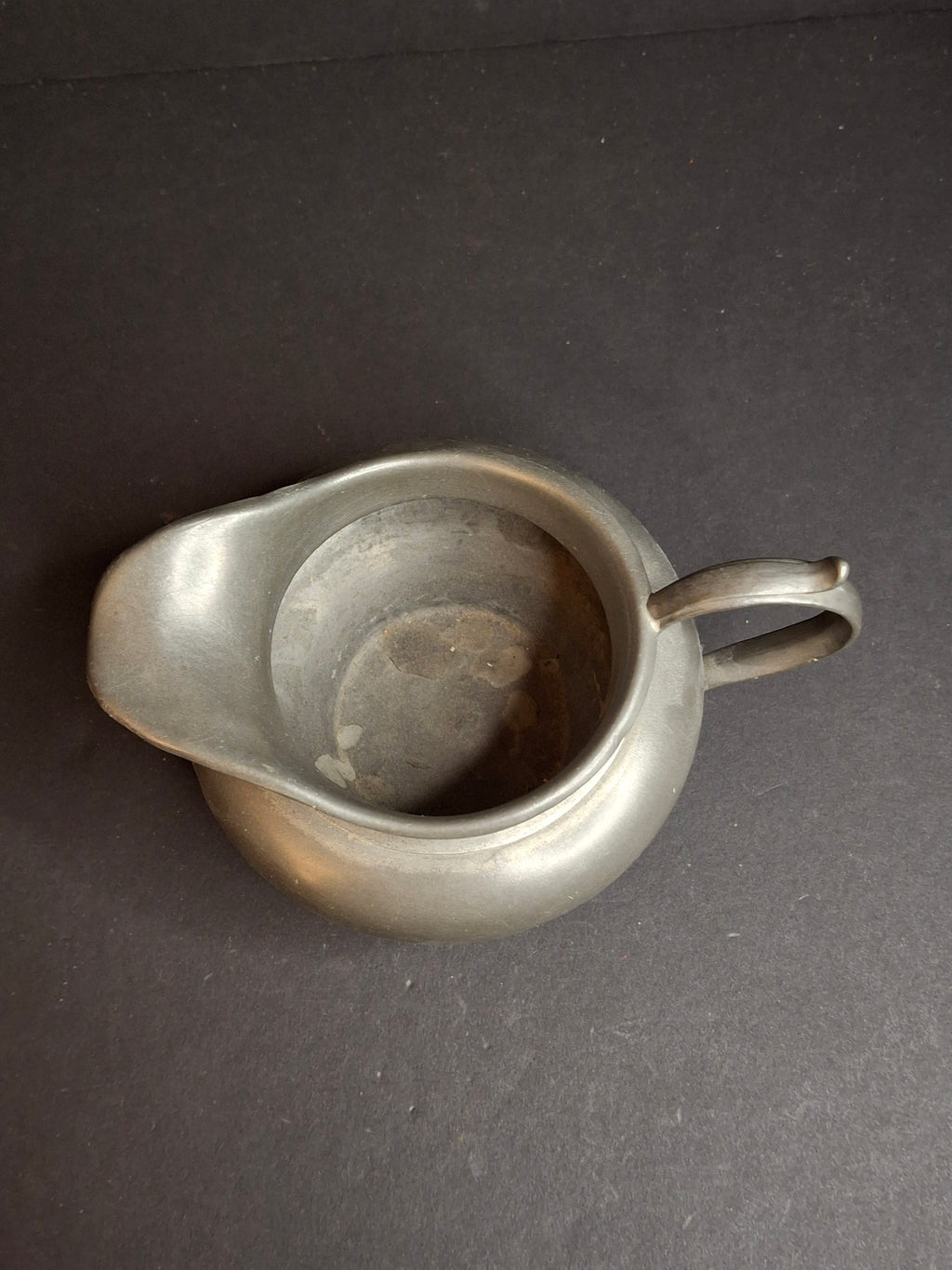 Antique German Pewter Creamer Pitcher – J.G. Höhler Frankfurt – Late 19th Century Serving Ware