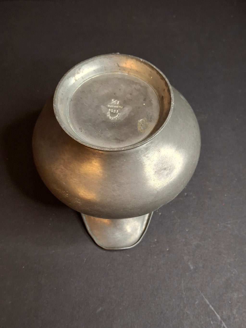 Antique German Pewter Creamer Pitcher – J.G. Höhler Frankfurt – Late 19th Century Serving Ware