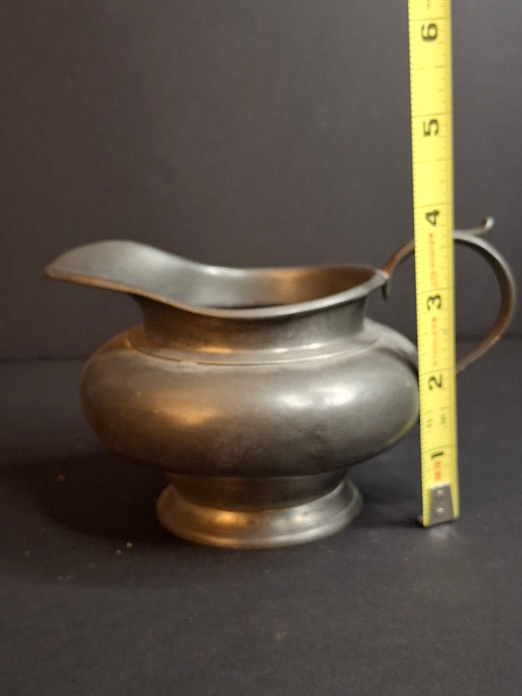Antique German Pewter Creamer Pitcher – J.G. Höhler Frankfurt – Late 19th Century Serving Ware