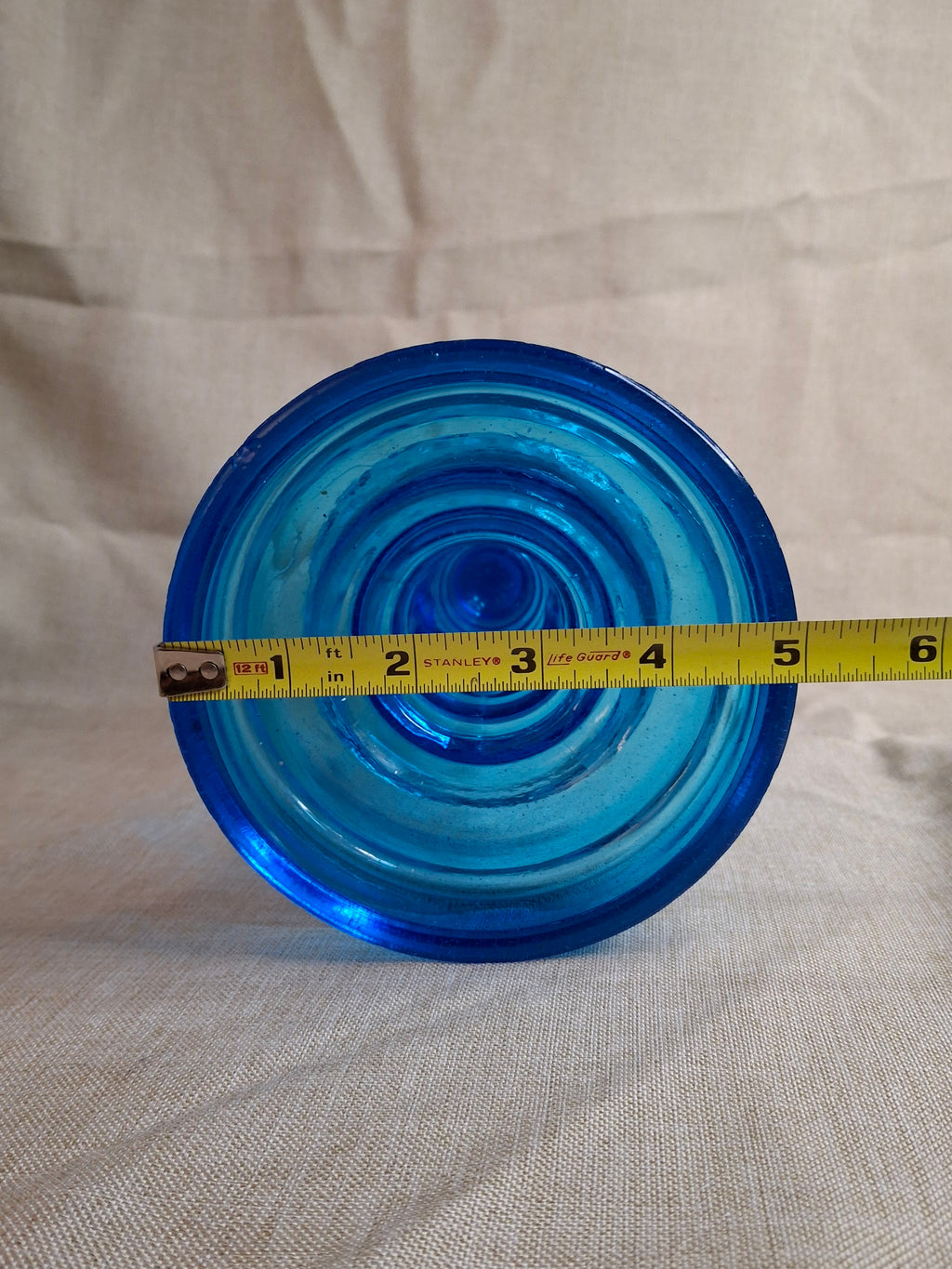 Antique Victorian Blue Opalescent Coin Dot Kerosene Oil Lamp, c. 1890, Original