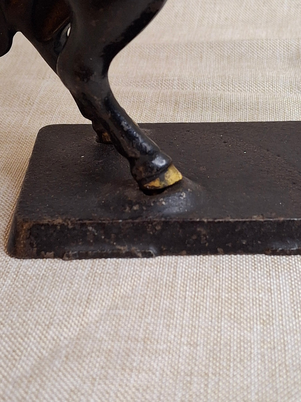 Original Paint Vintage Cast Iron Rearing Horse Still Bank - Made in Canada - Excellent Patina