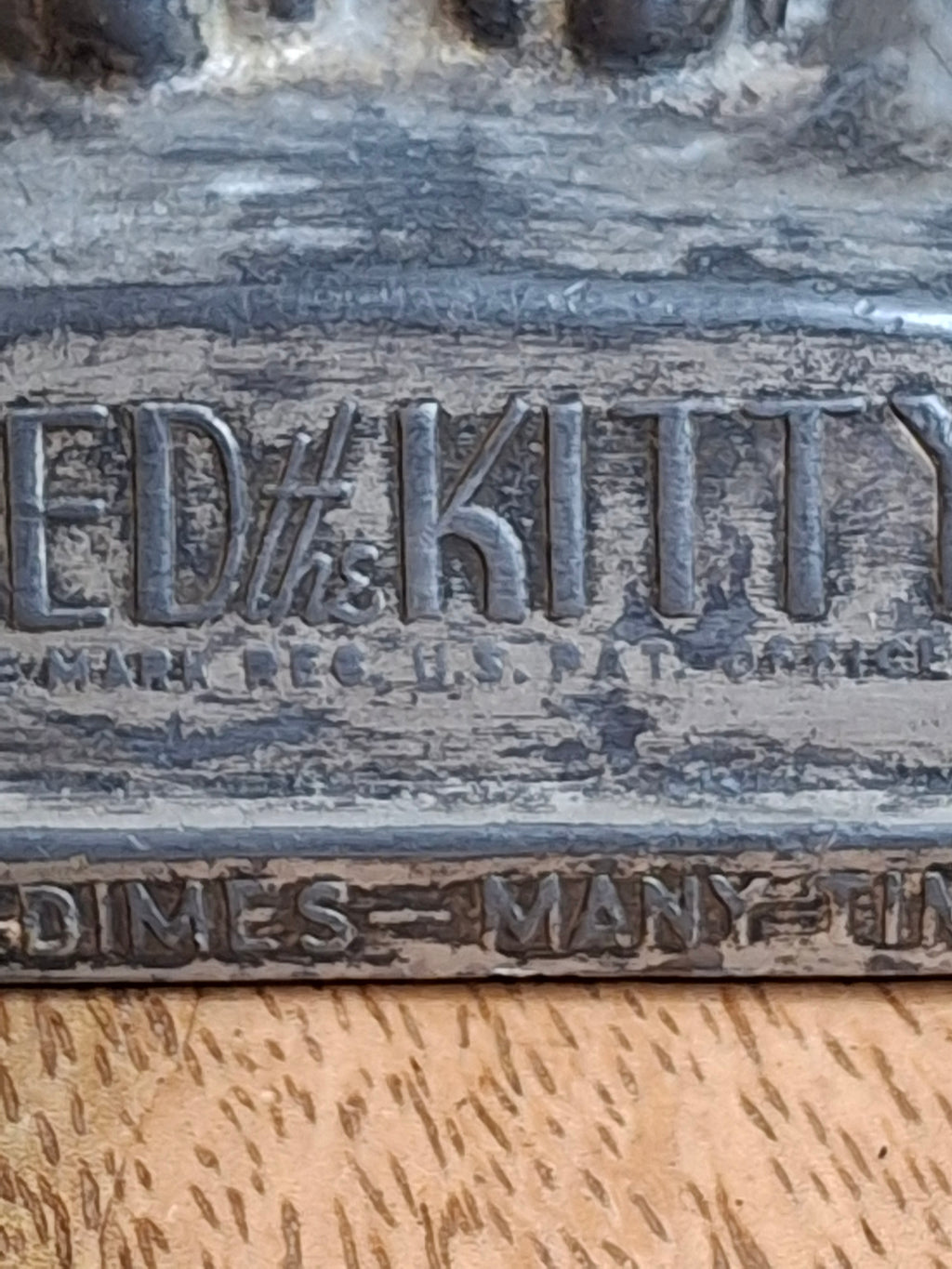 Vintage "Feed the Kitty" Cast Metal Advertising Bank - First National Bank McKees Rocks PA