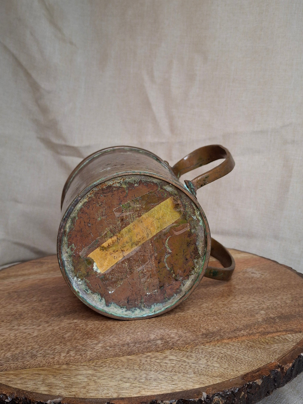 Antique 19th Century Extra-Heavy Copper Netilat Yadayim Laver Hand Washing Cup