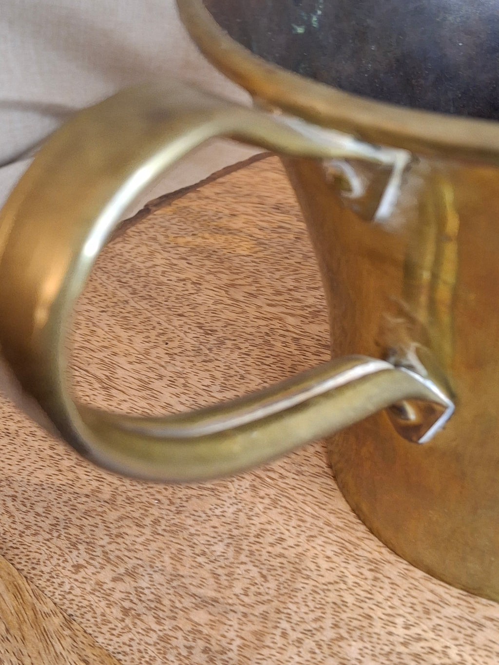 Antique 19th Century Imperial Russian Brass 3-Handle Negel Vasser Netilat Yadayim Wash Laver Cup Judaica