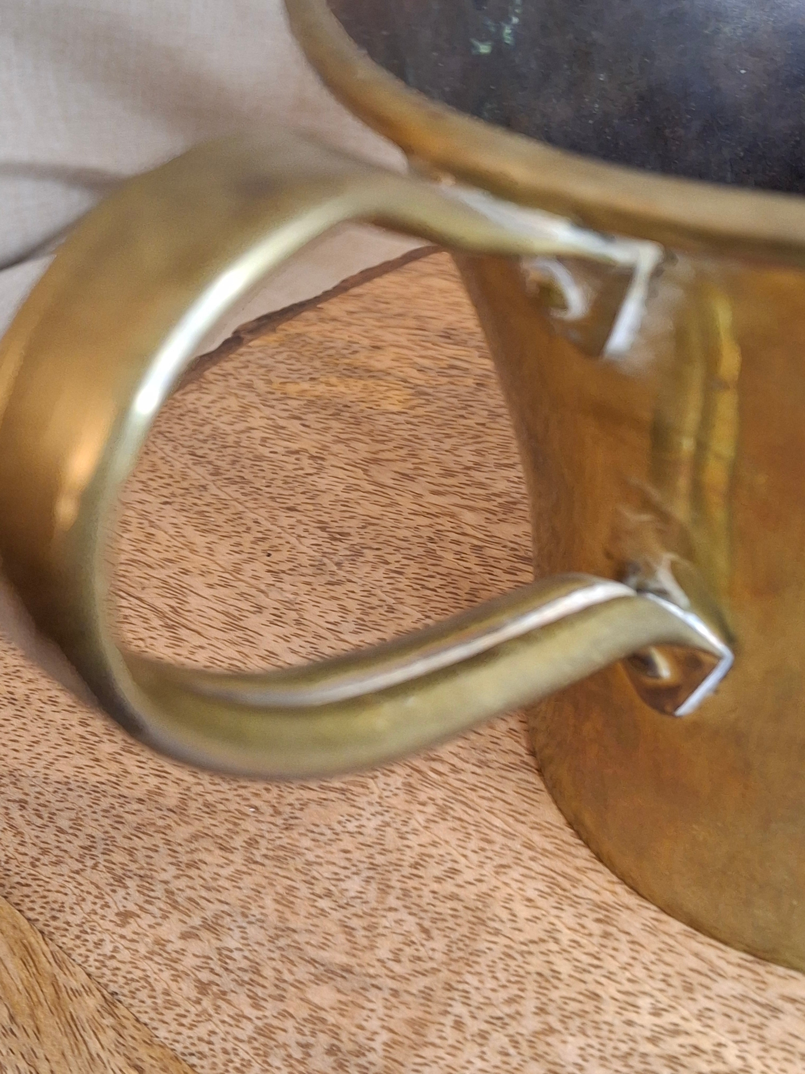 Antique 19th Century Imperial Russian Brass 3-Handle Negel Vasser Netilat Yadayim Wash Laver Cup Judaica