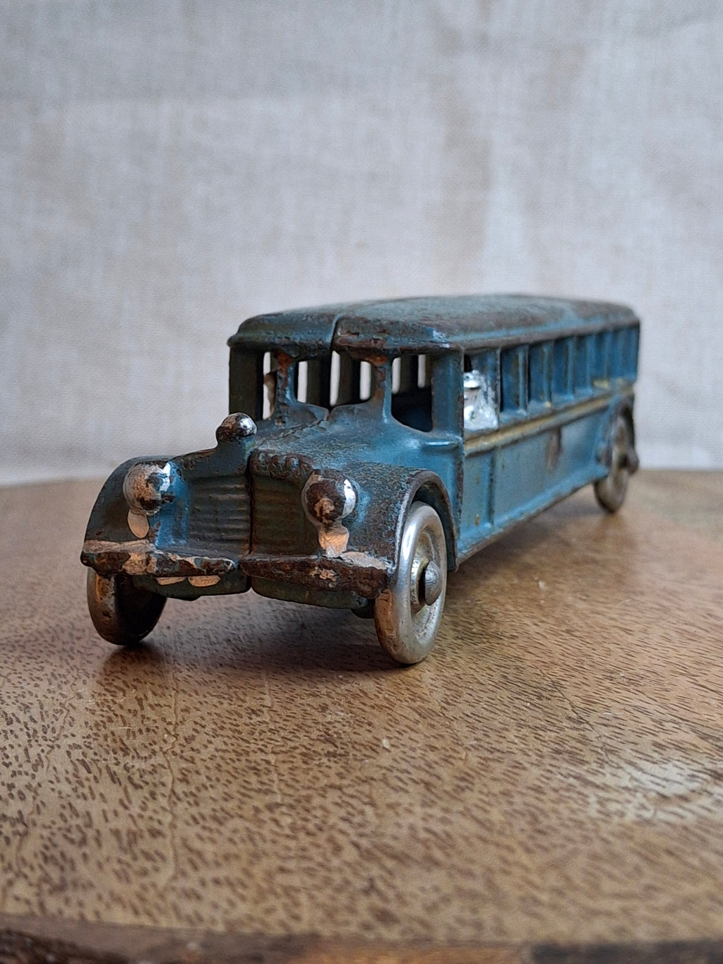 Antique 1920s A.C. Williams Cast Iron Bus – Original Paint Large 8" Toy