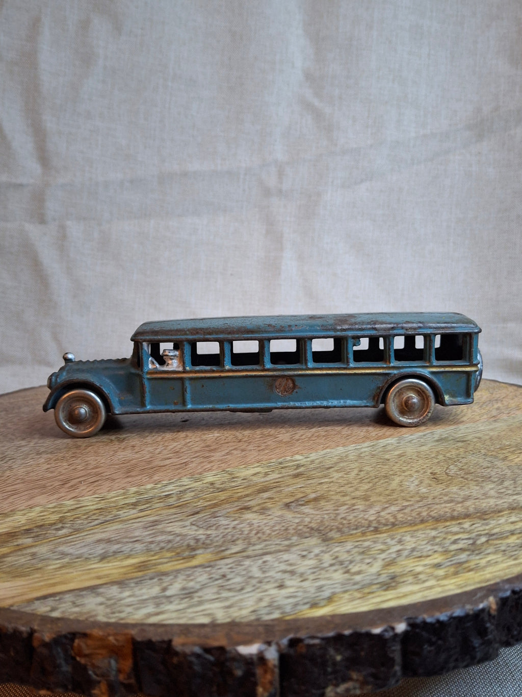 Antique 1920s A.C. Williams Cast Iron Bus – Original Paint Large 8" Toy