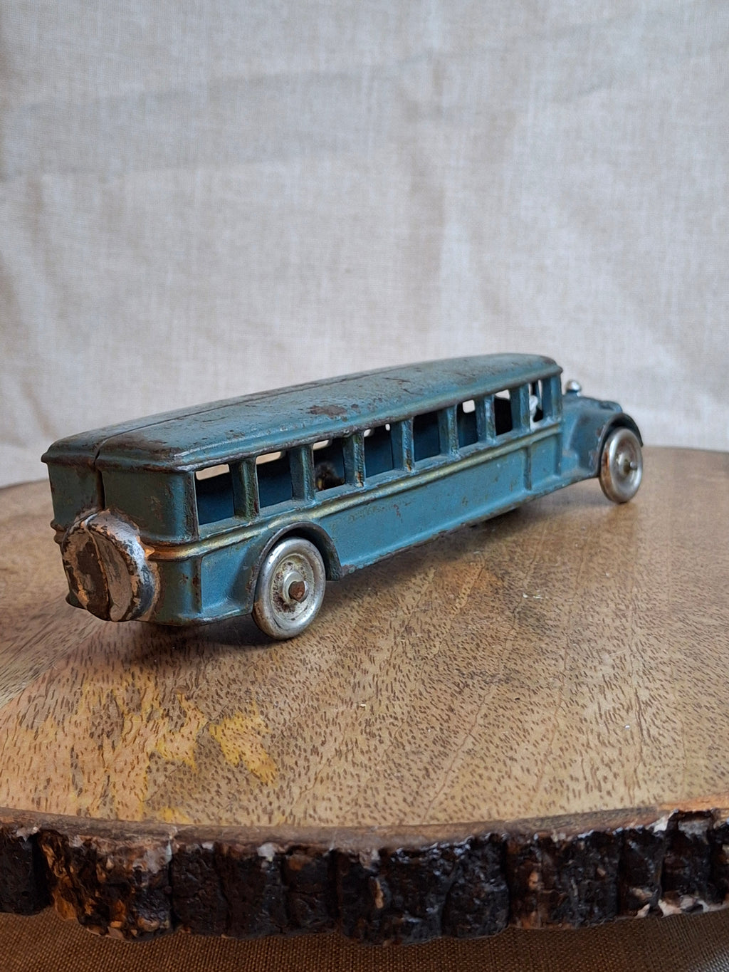Antique 1920s A.C. Williams Cast Iron Bus – Original Paint Large 8" Toy