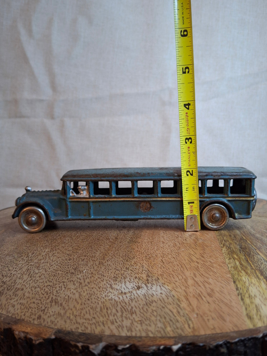 Antique 1920s A.C. Williams Cast Iron Bus – Original Paint Large 8" Toy