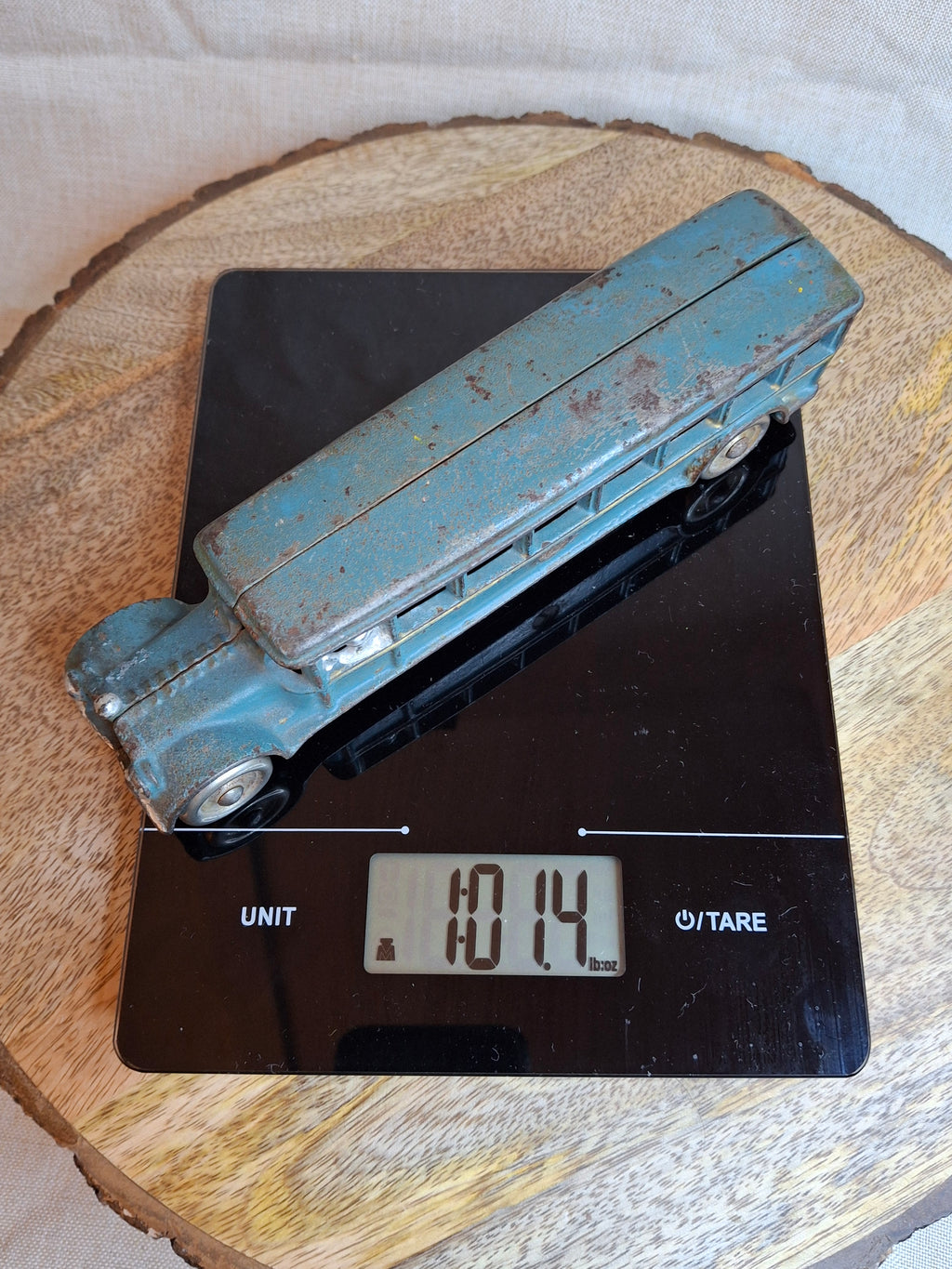 Antique 1920s A.C. Williams Cast Iron Bus – Original Paint Large 8" Toy