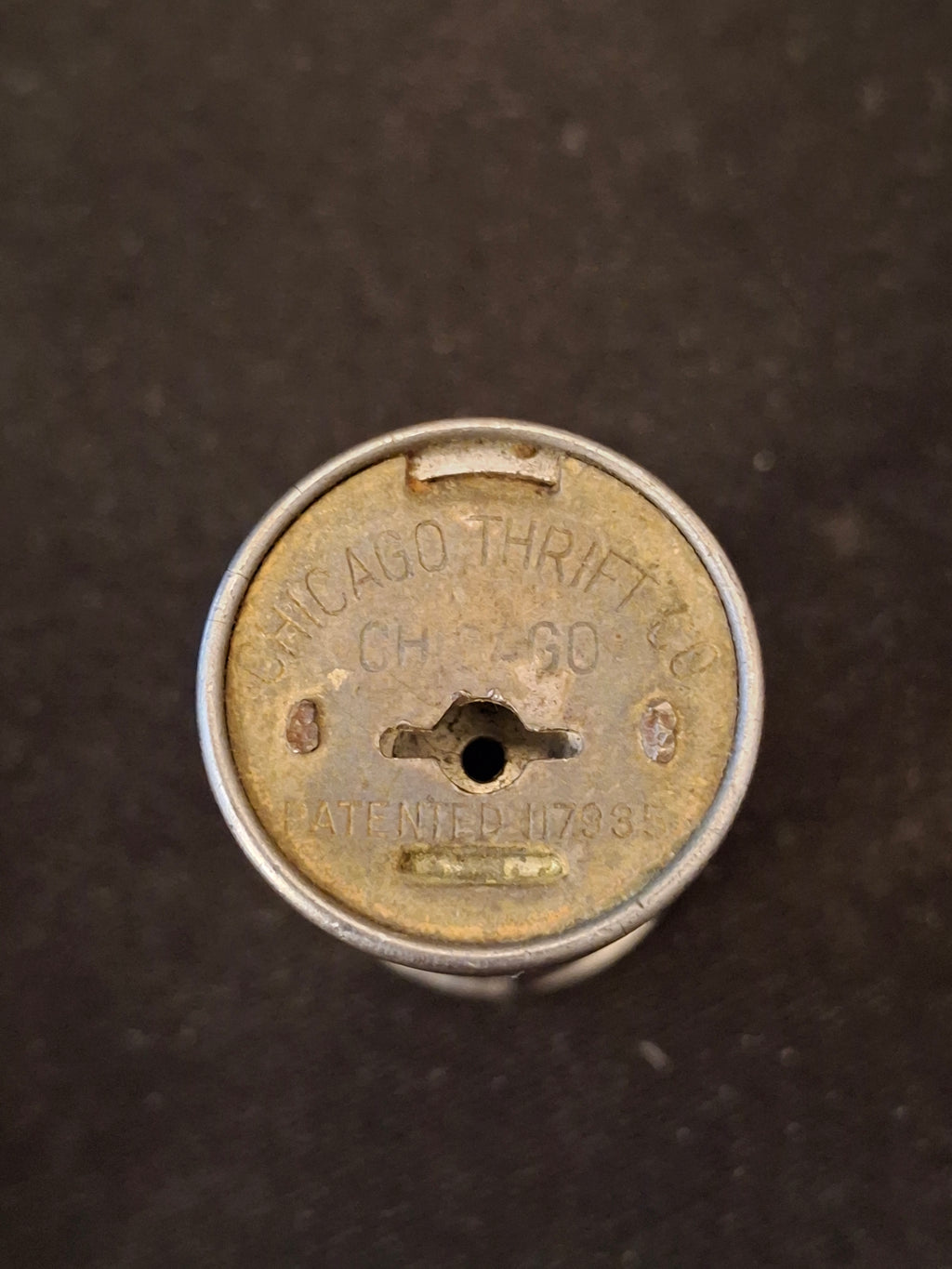 Vintage Art Deco Telescoping Pocket Coin Bank Almira Savings Chicago Thrift Co Pat. 117935