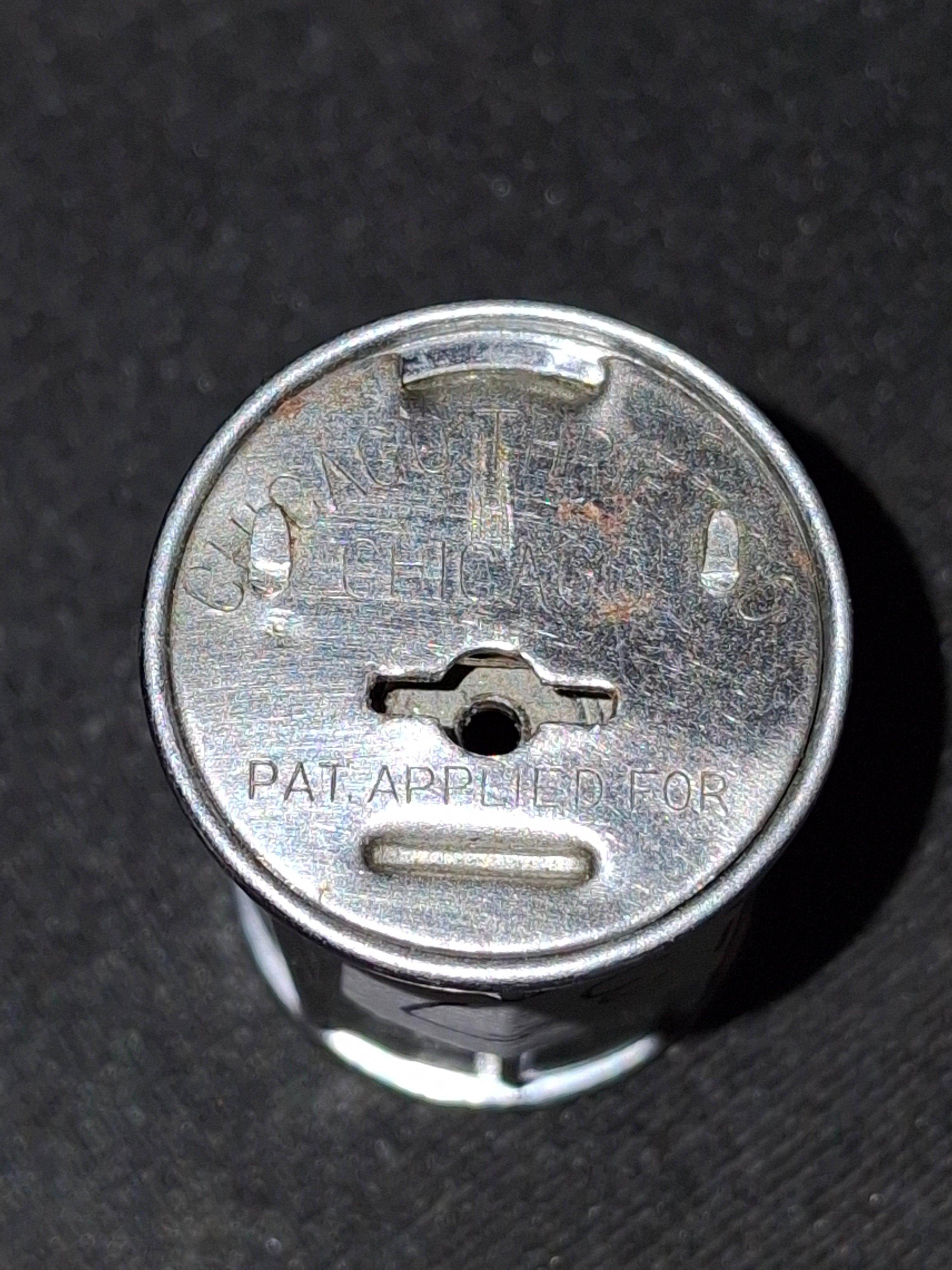 Vintage Chicago Thrift Co Telescopic Pocket Dime Bank Commercial Savings Omaha