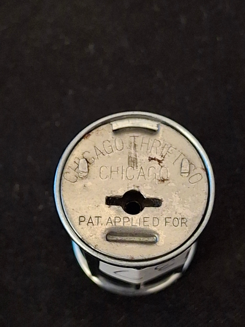 Vintage Chicago Thrift Co Telescopic Pocket Dime Bank Commercial Savings Omaha