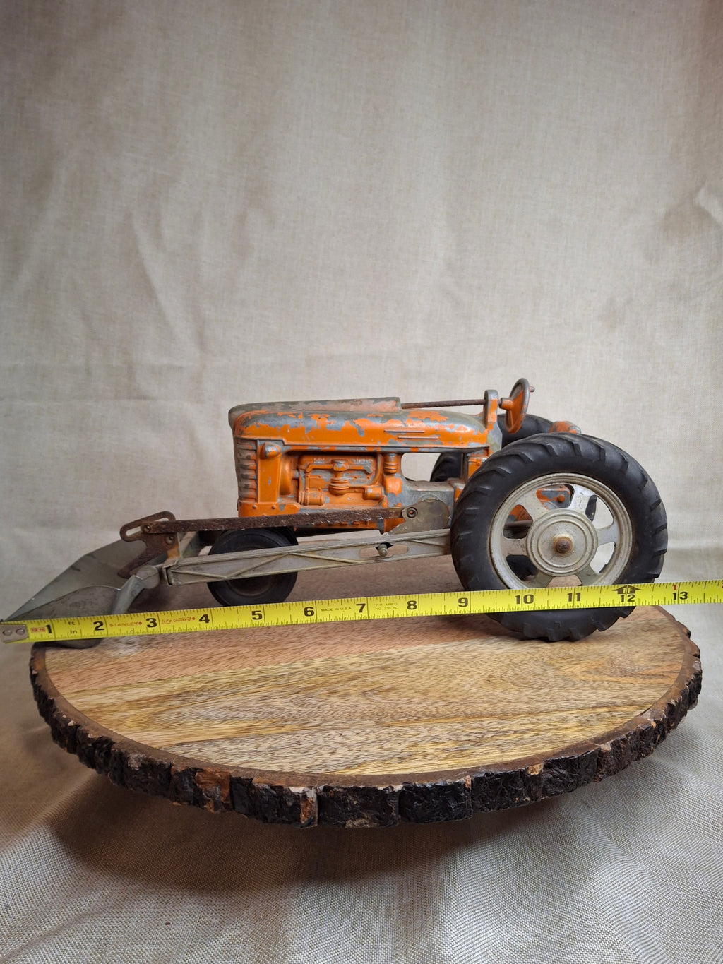 Vintage Hubley No. 500 Cast Iron Tractor Shovel Kiddie Toy Original Paint