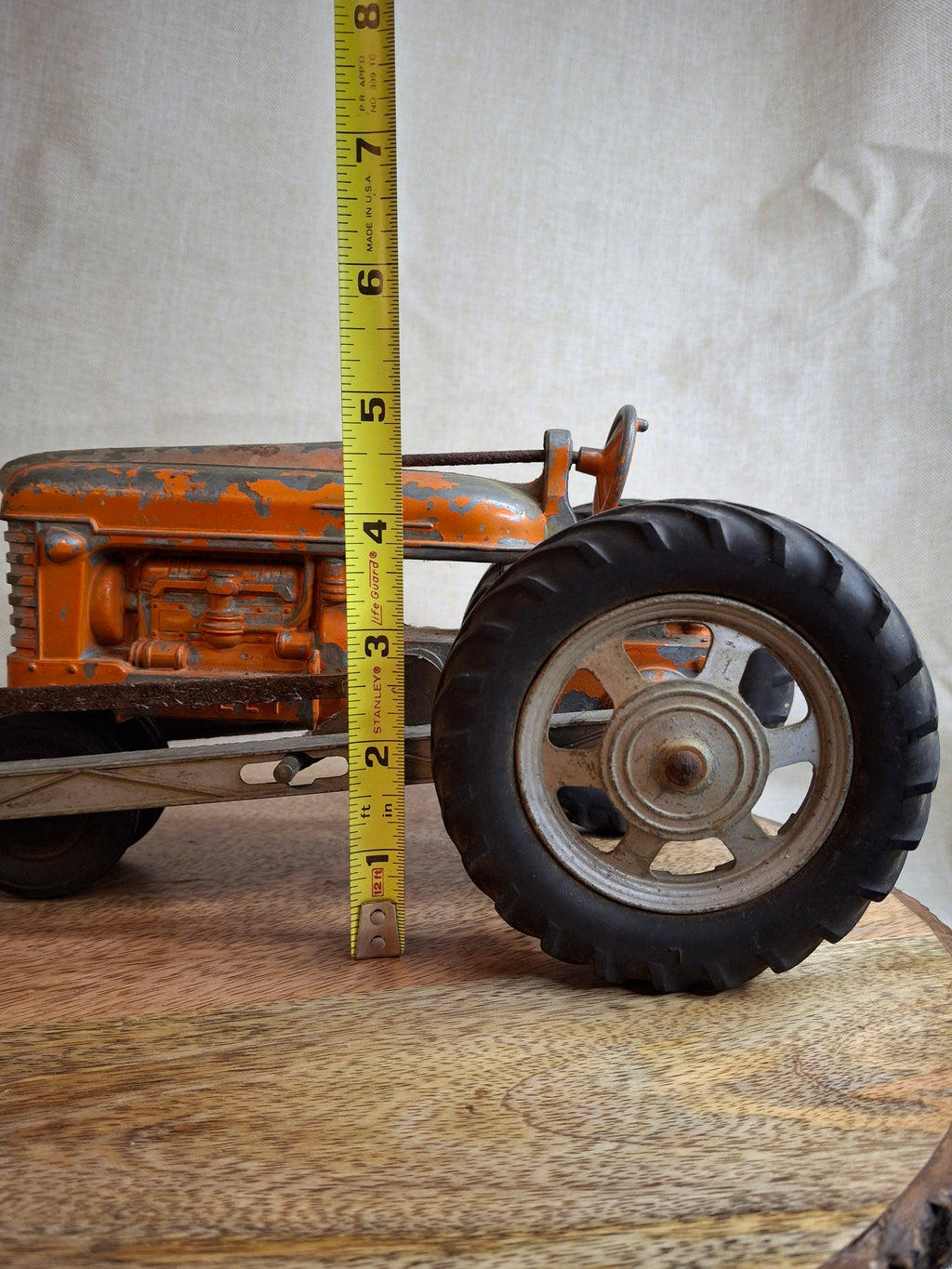Vintage Hubley No. 500 Cast Iron Tractor Shovel Kiddie Toy Original Paint