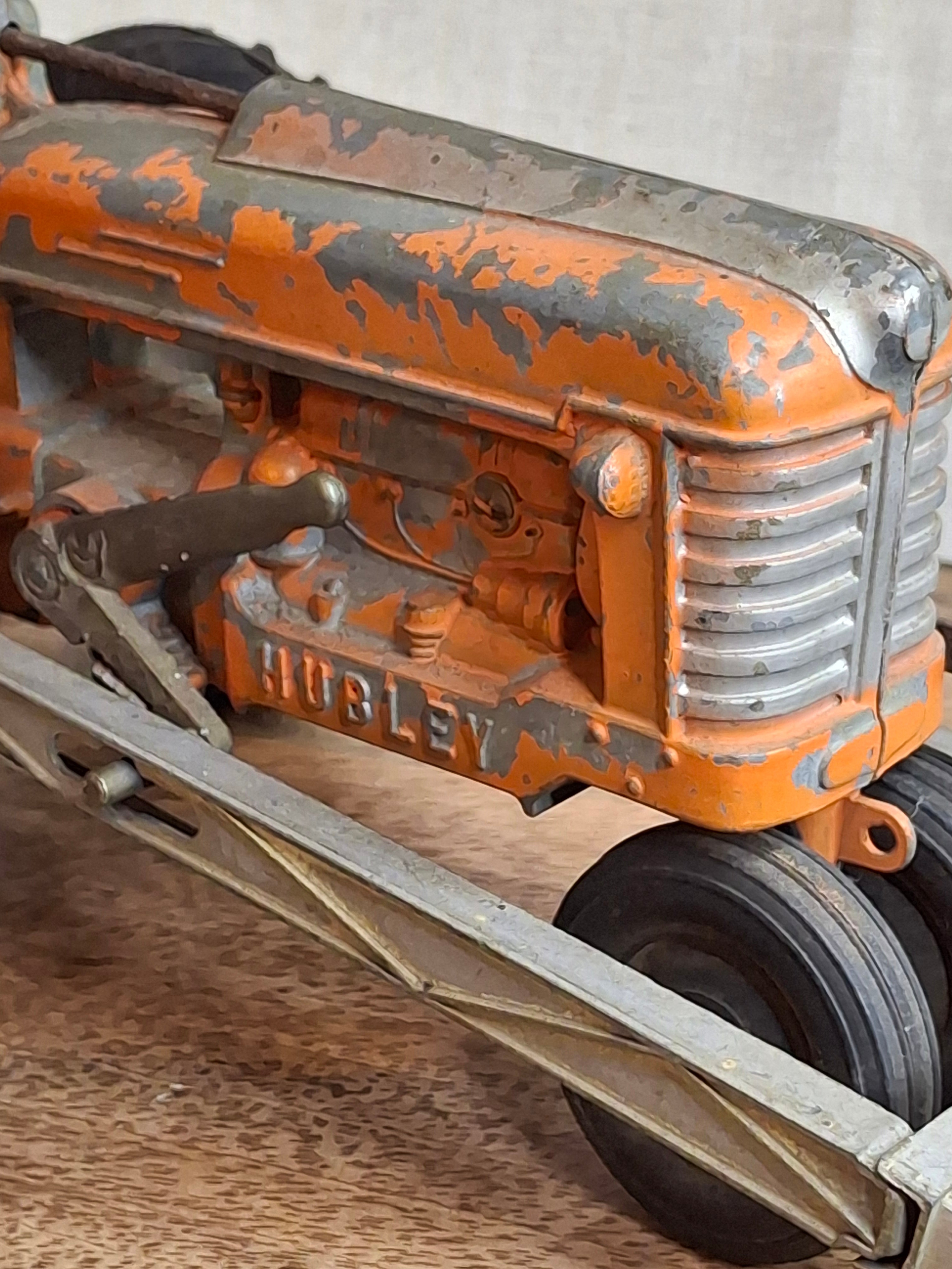 Vintage Hubley No. 500 Cast Iron Tractor Shovel Kiddie Toy Original Paint