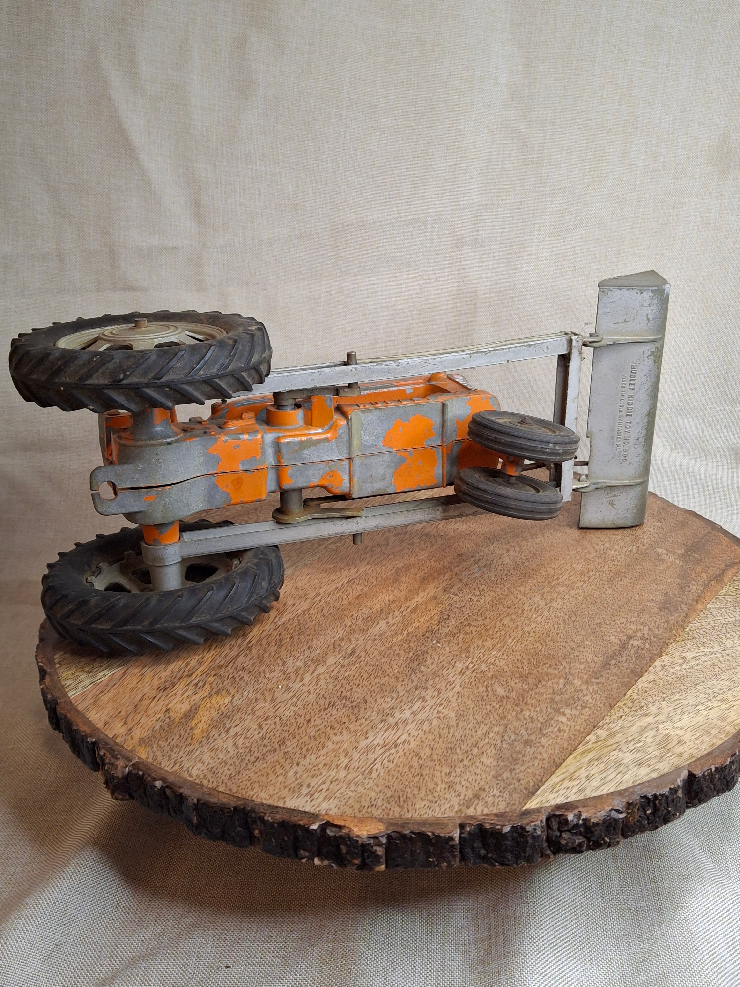 Vintage Hubley No. 500 Cast Iron Tractor Shovel Kiddie Toy Original Paint