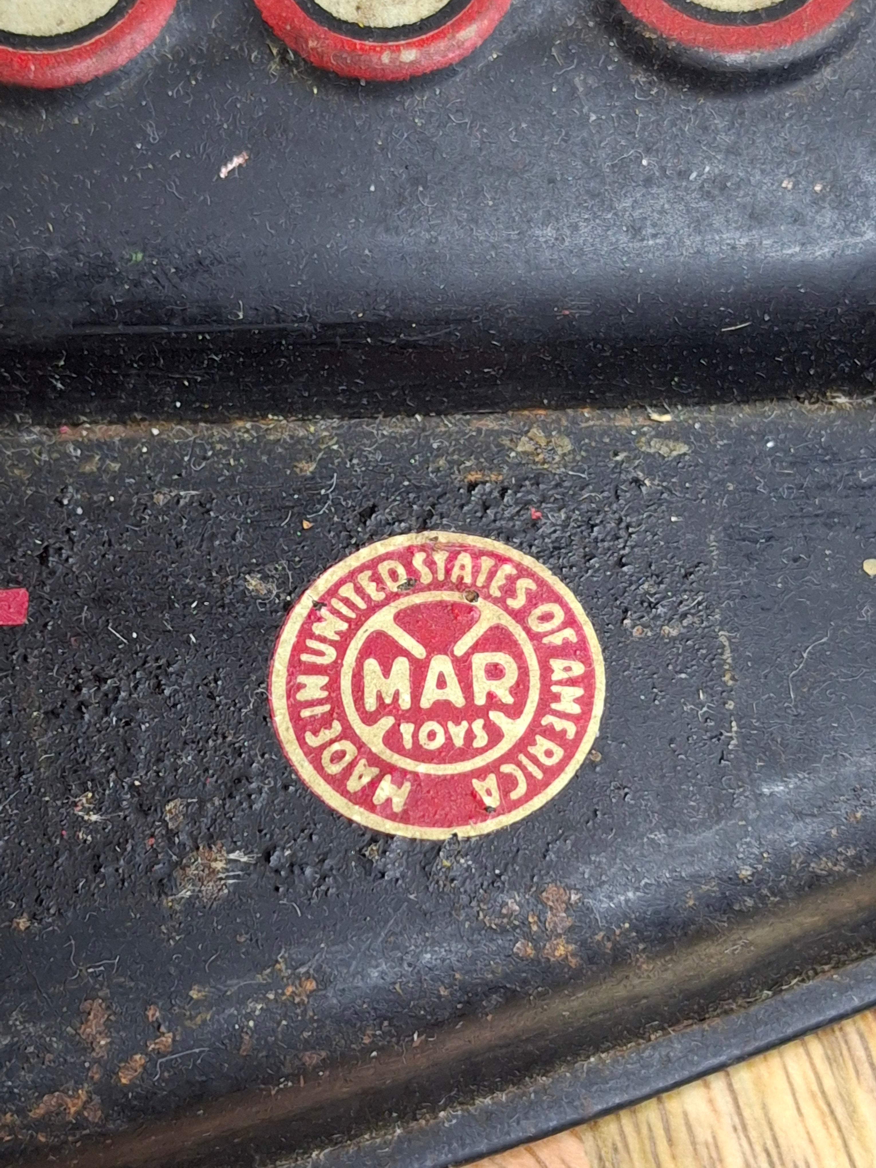 Vintage Marx Junior Dial Toy Typewriter - 1940s/50s Tin Lithograph - Working