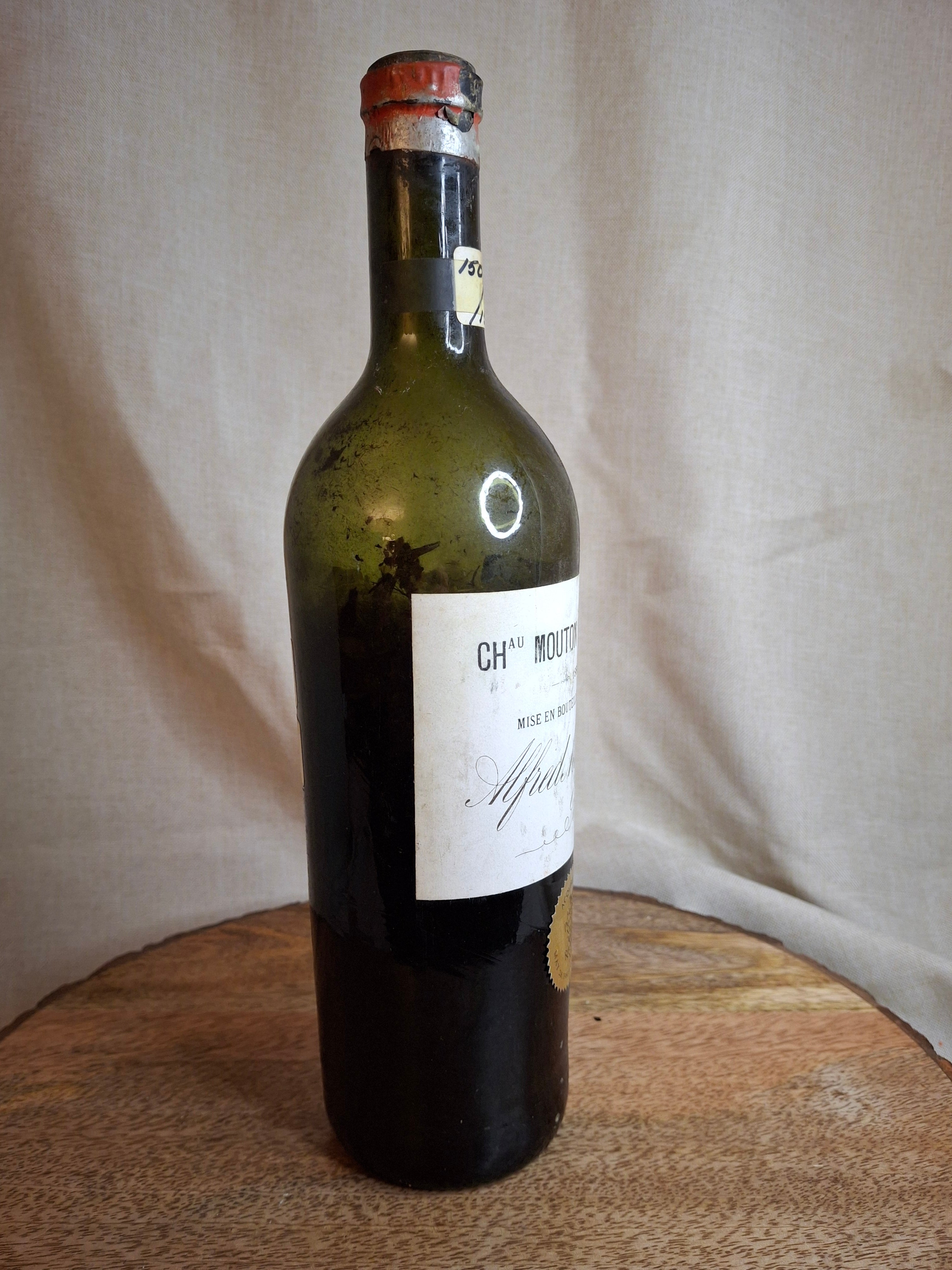 Vintage Empty 1880 Château Mouton Rothschild Wine Bottle - Heublein Auction XII Provenance
