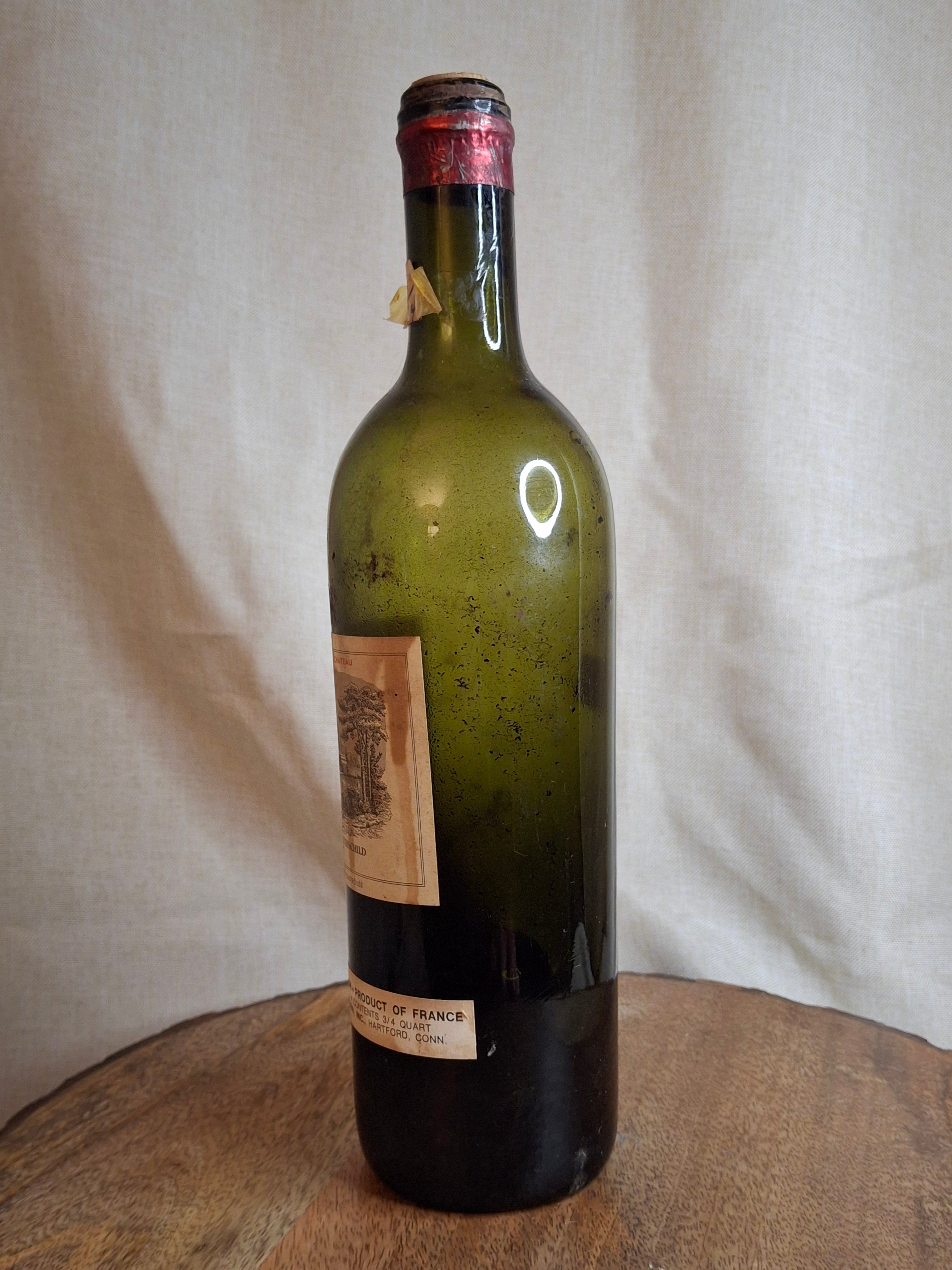 Vintage Decorative Château Lafite Rothschild 1897 Style Wine Bottle - Dark Glass Display