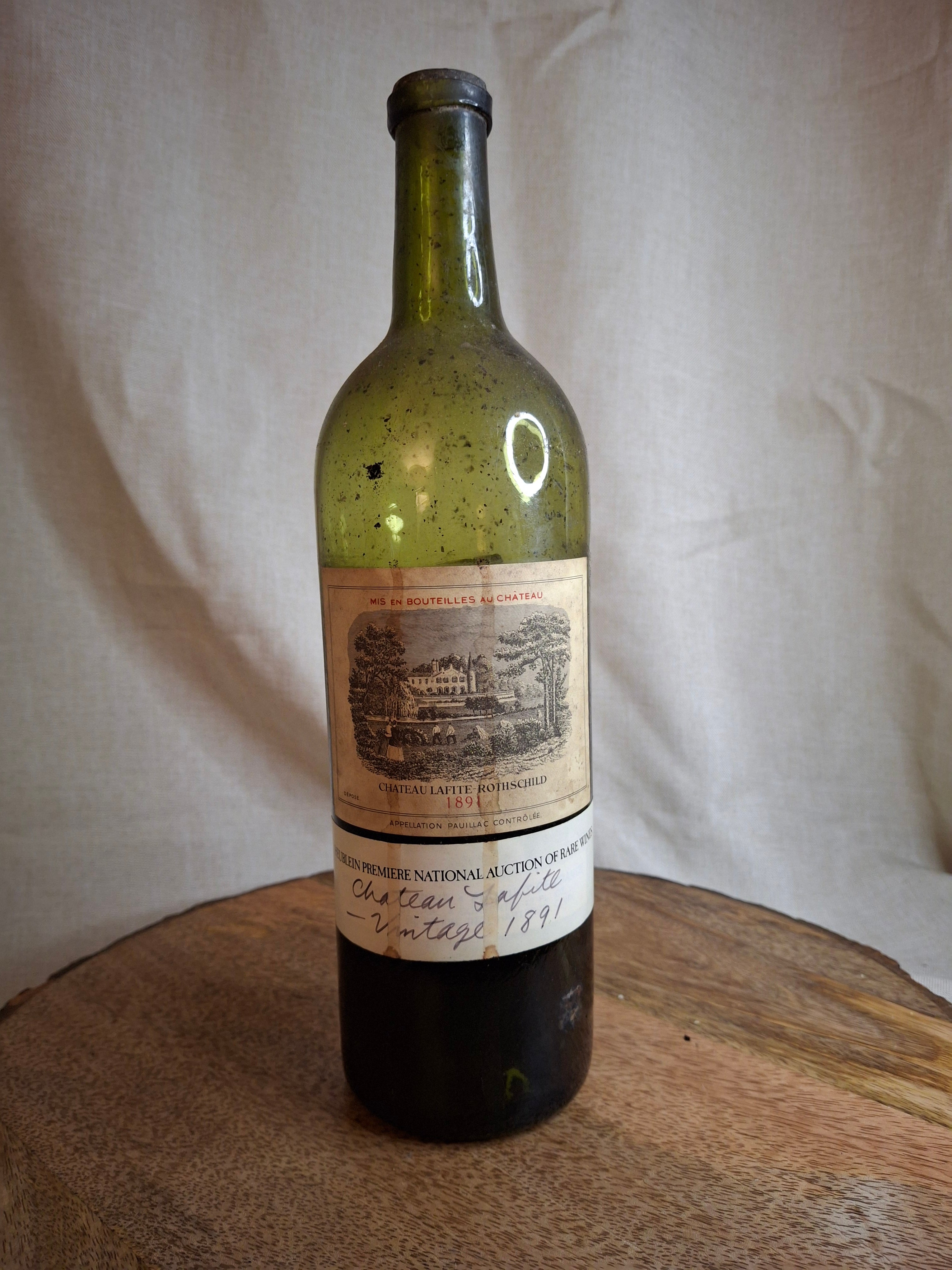 Vintage Château Lafite Rothschild 1891 Decorative Wine Bottle - Heublein Auction Provenance