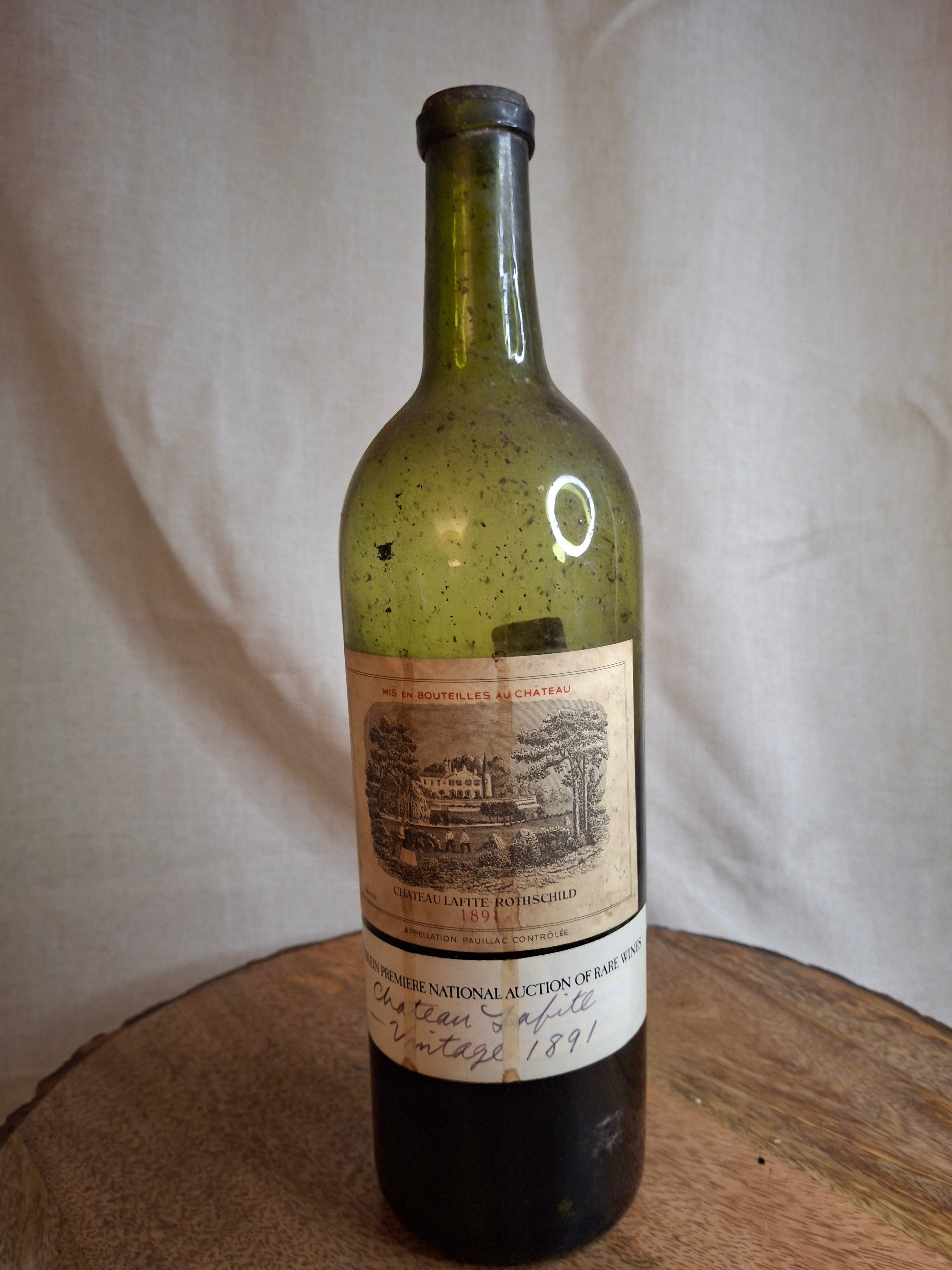 Vintage Château Lafite Rothschild 1891 Decorative Wine Bottle - Heublein Auction Provenance