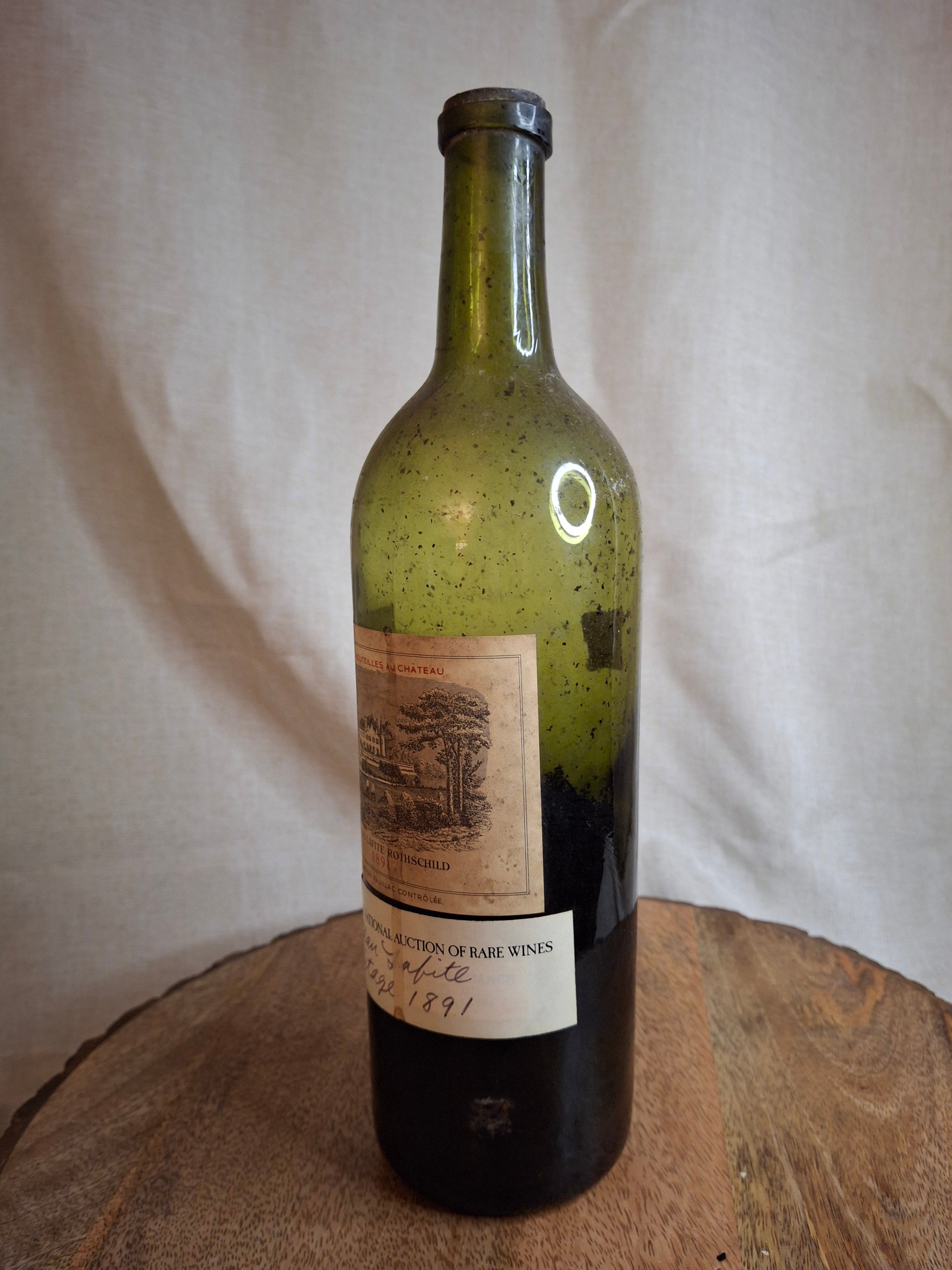 Vintage Château Lafite Rothschild 1891 Decorative Wine Bottle - Heublein Auction Provenance