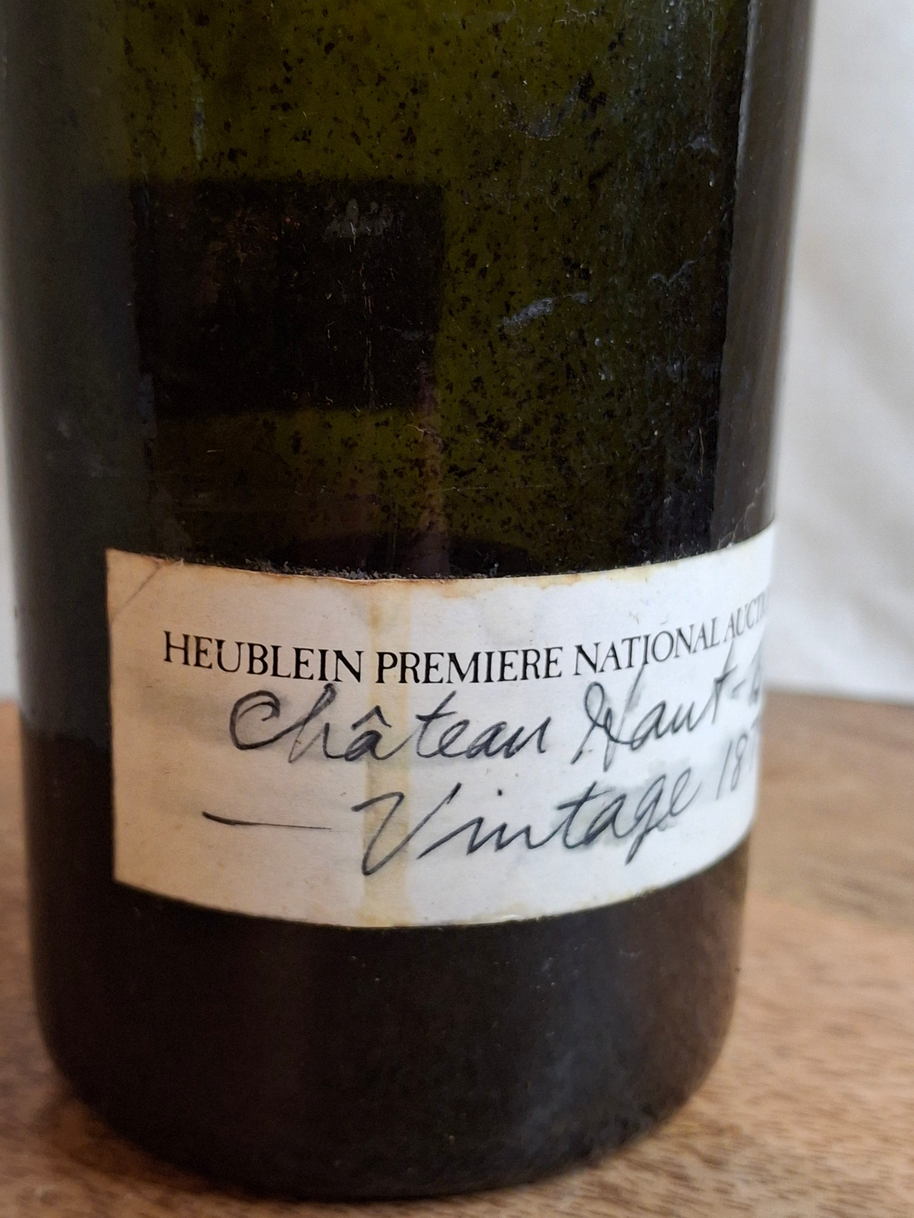 Vintage Château Haut-Brion 1875 Decorative Wine Bottle - Heublein Auction Provenance