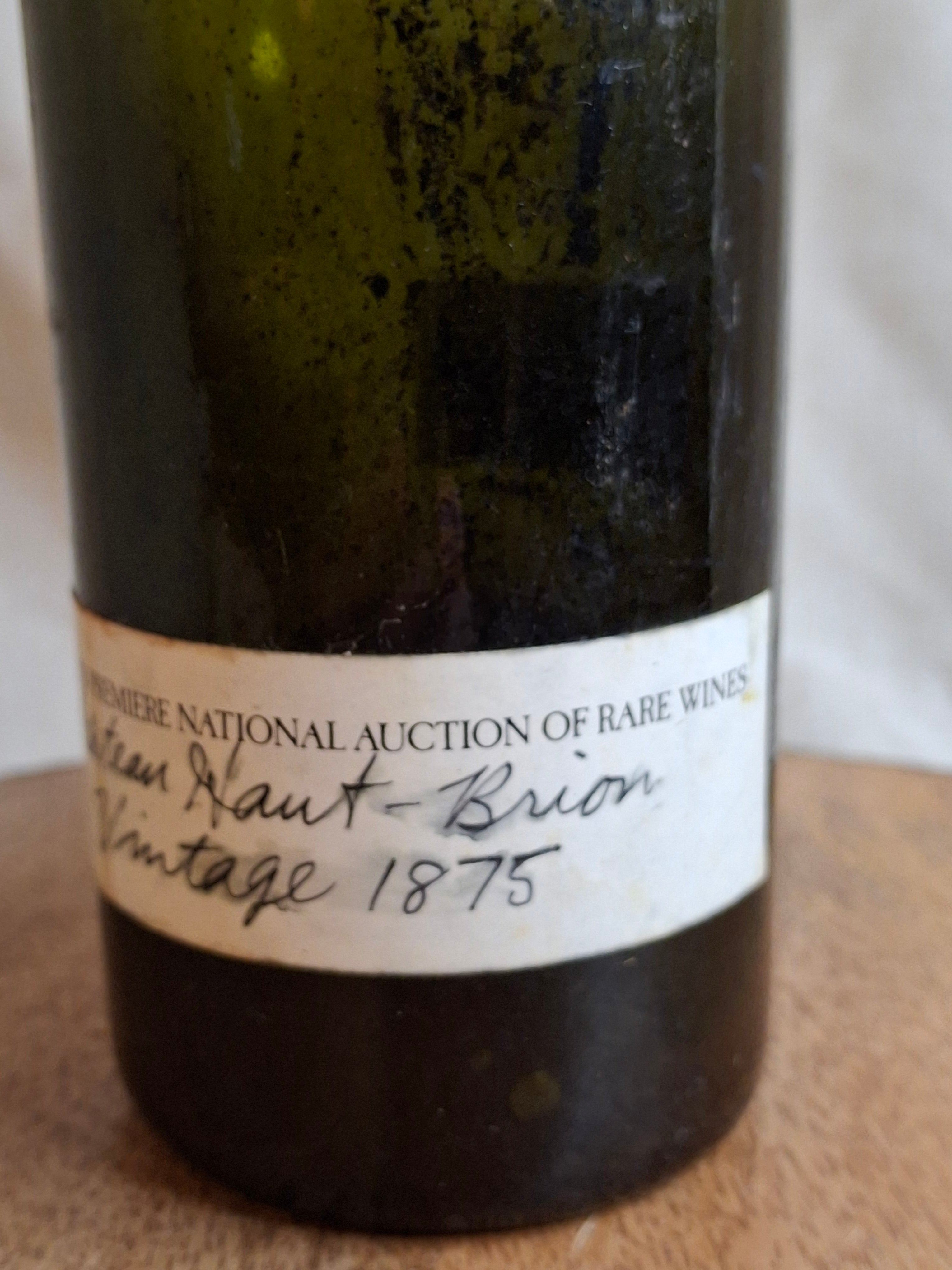 Vintage Château Haut-Brion 1875 Decorative Wine Bottle - Heublein Auction Provenance