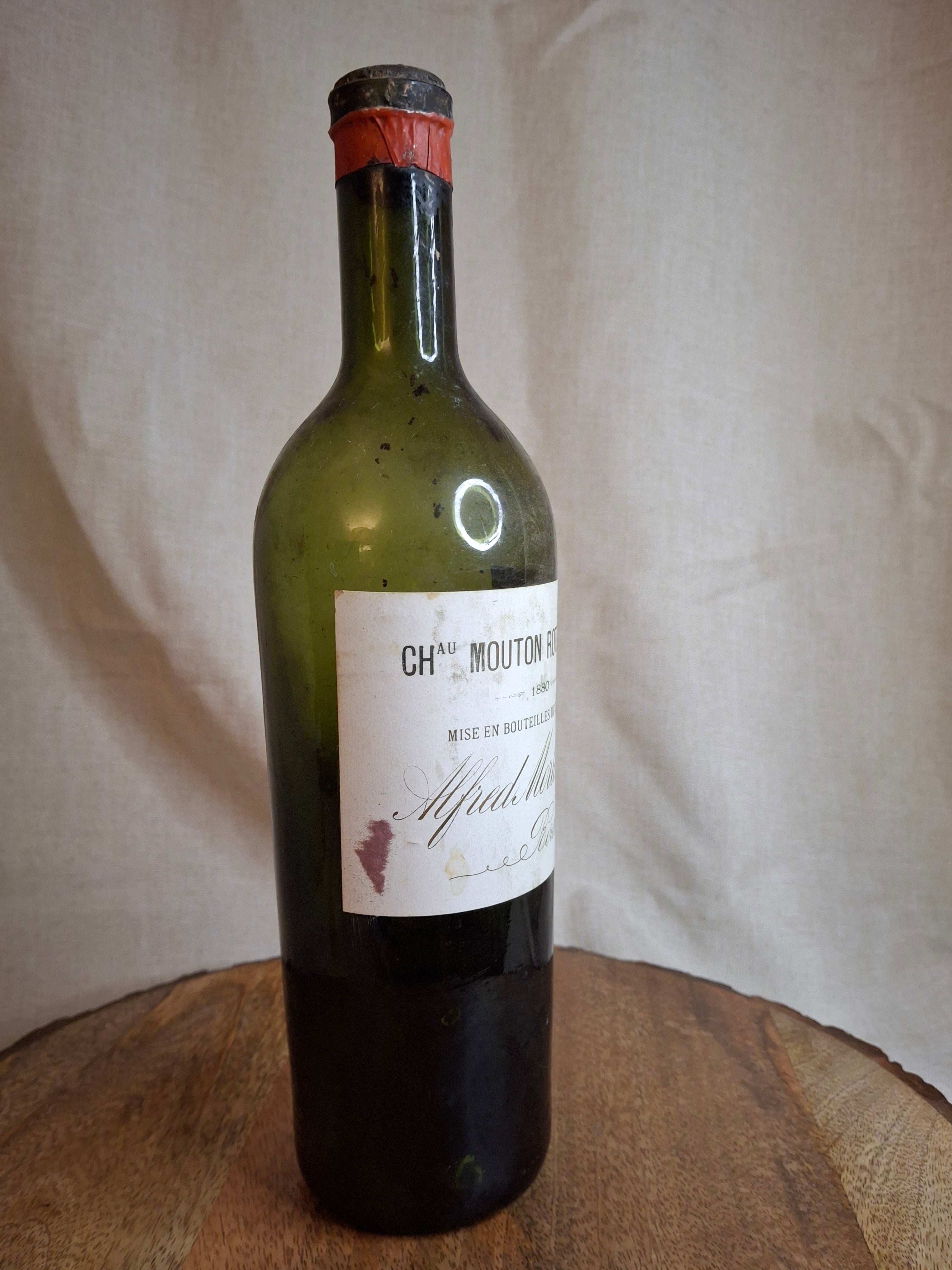 Vintage Decorative Château Mouton Rothschild 1880 Bordeaux Bottle, Alfred Morton & Co.