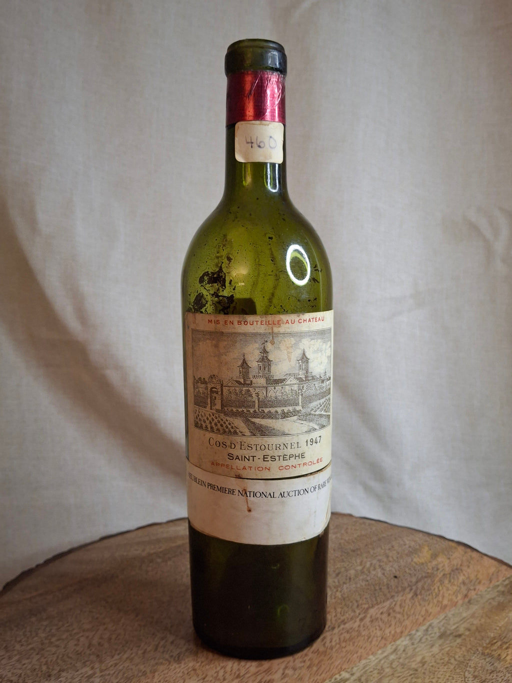 Vintage Empty 1947 Château Cos d'Estournel Wine Bottle - Heublein Rare Wine Auction