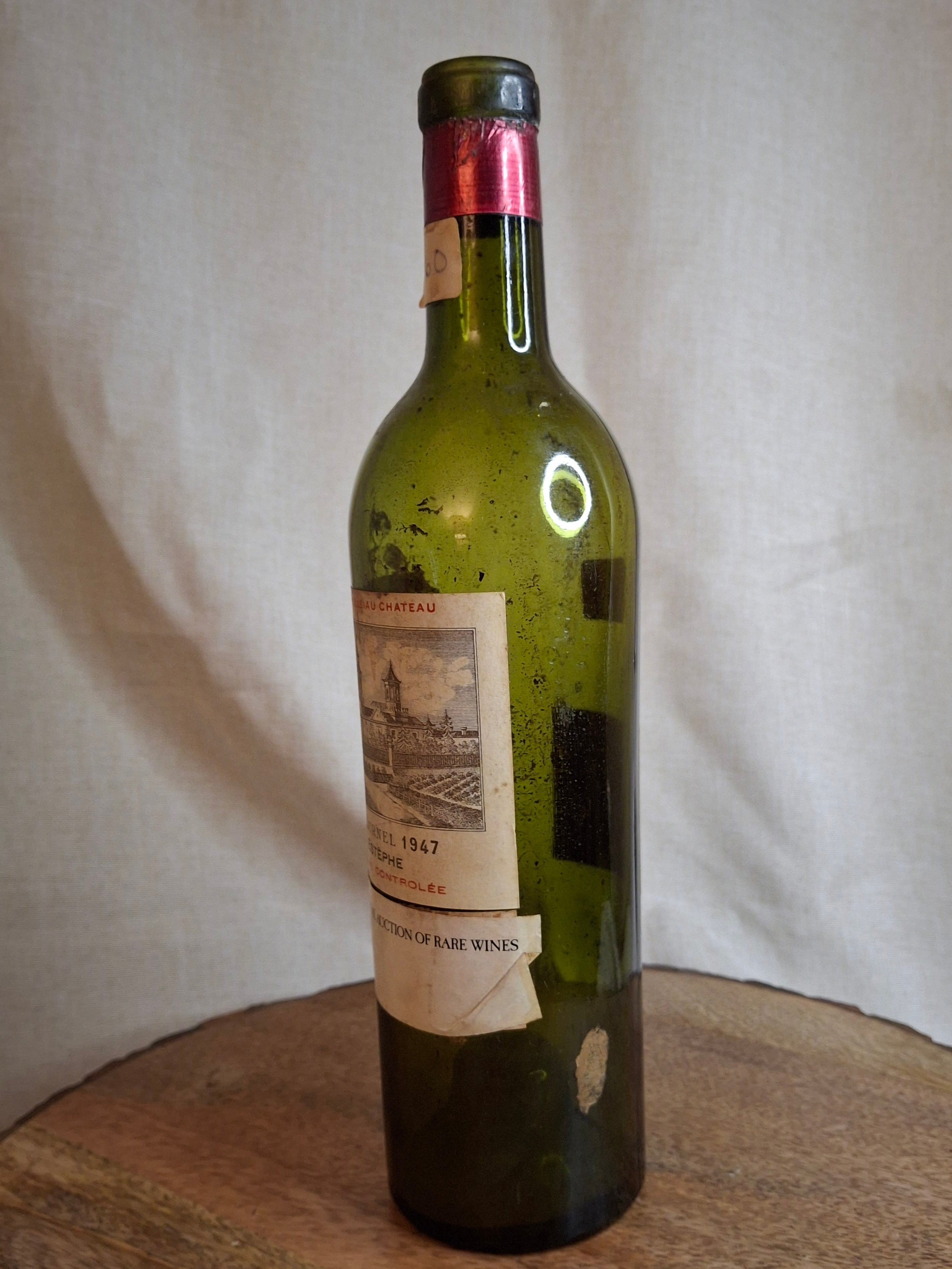Vintage Empty 1947 Château Cos d'Estournel Wine Bottle - Heublein Rare Wine Auction