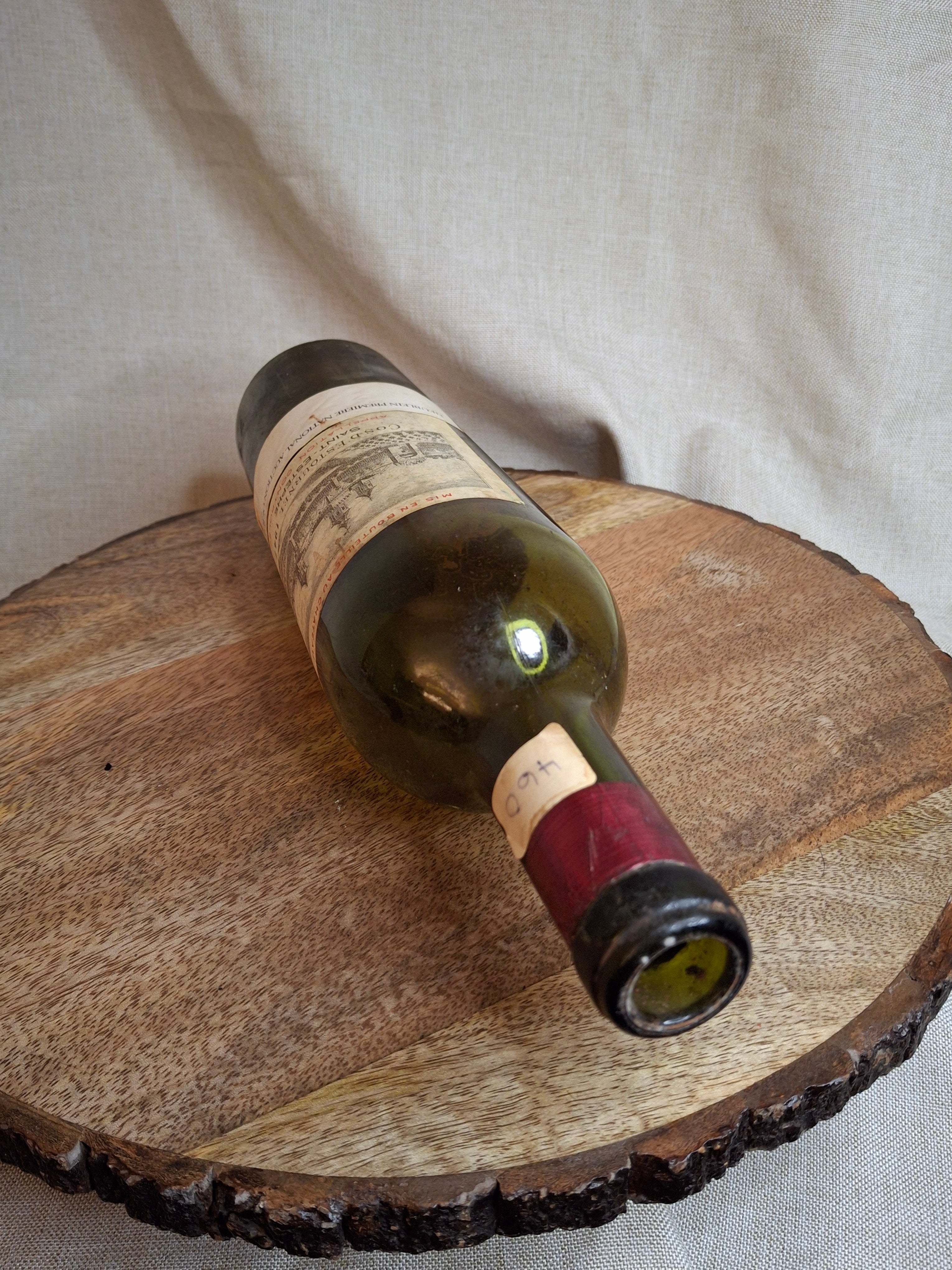 Vintage Empty 1947 Château Cos d'Estournel Wine Bottle - Heublein Rare Wine Auction