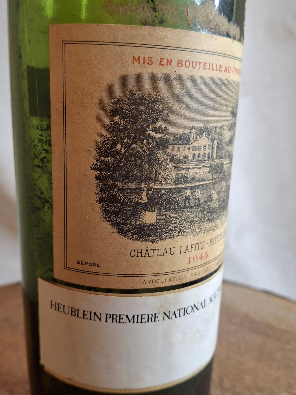 Vintage Empty 1945 Château Lafite-Rothschild Wine Bottle - 1976 Heublein Auction Provenance