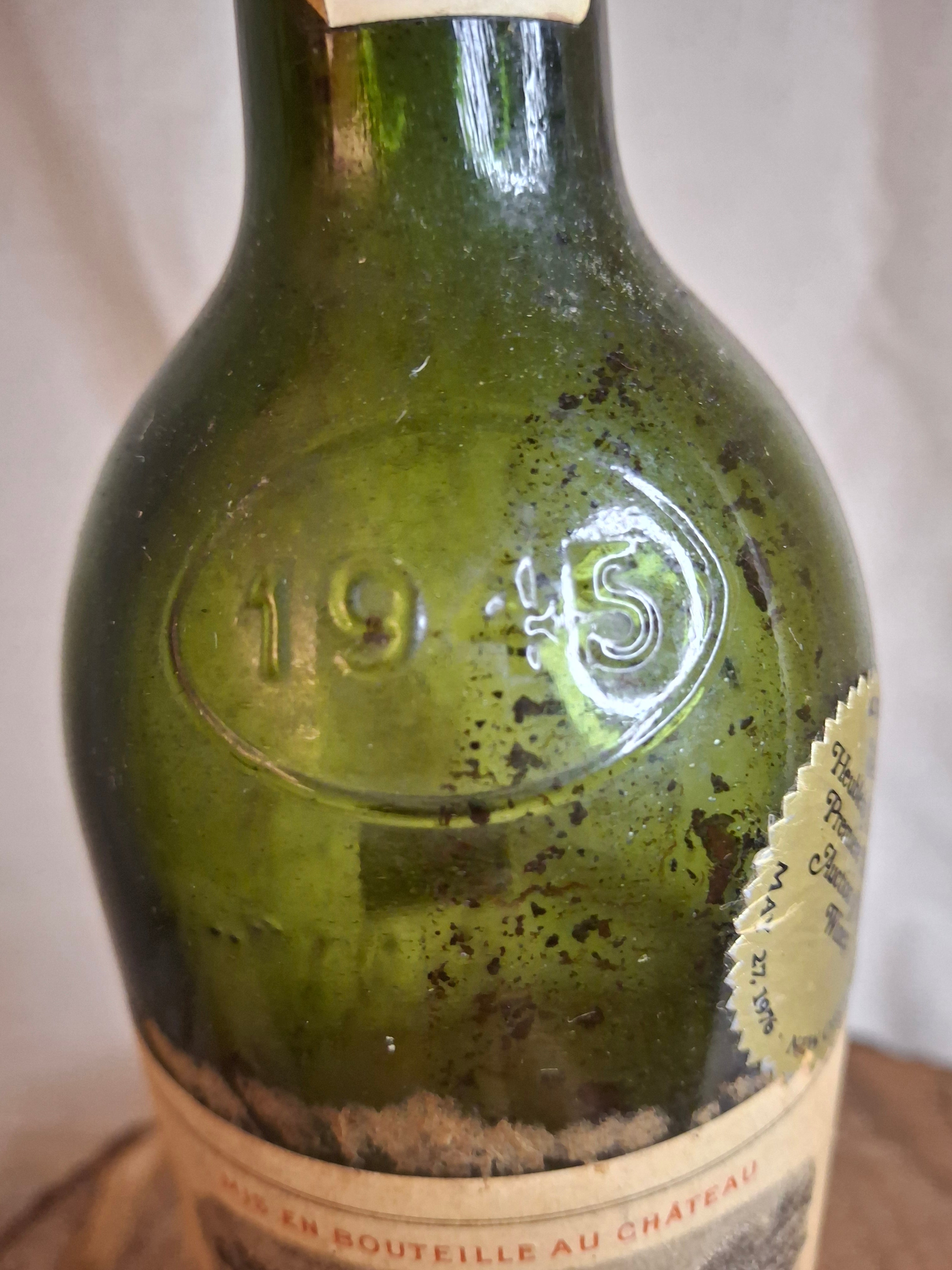 Vintage Empty 1945 Château Lafite-Rothschild Wine Bottle - 1976 Heublein Auction Provenance