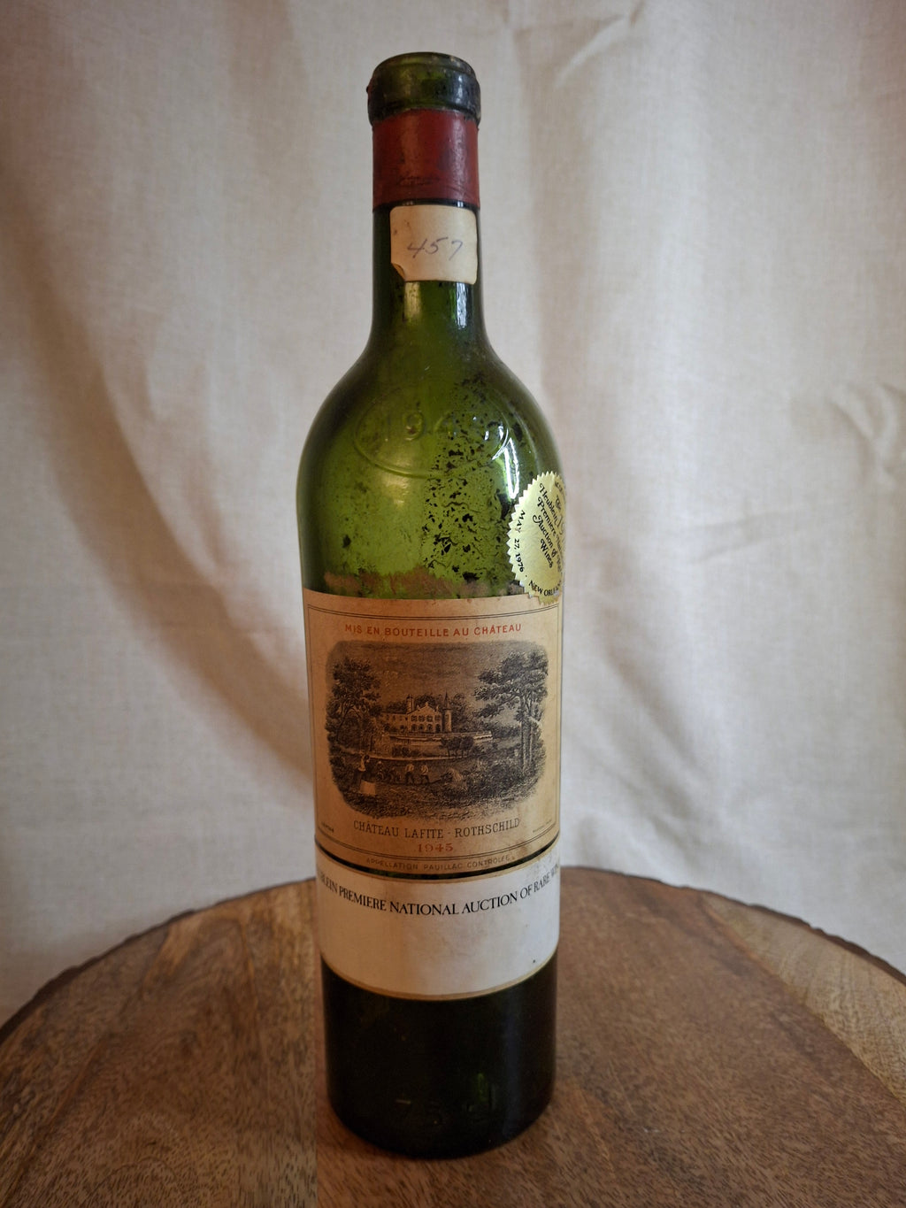 Vintage Empty 1945 Château Lafite-Rothschild Wine Bottle - 1976 Heublein Auction Provenance