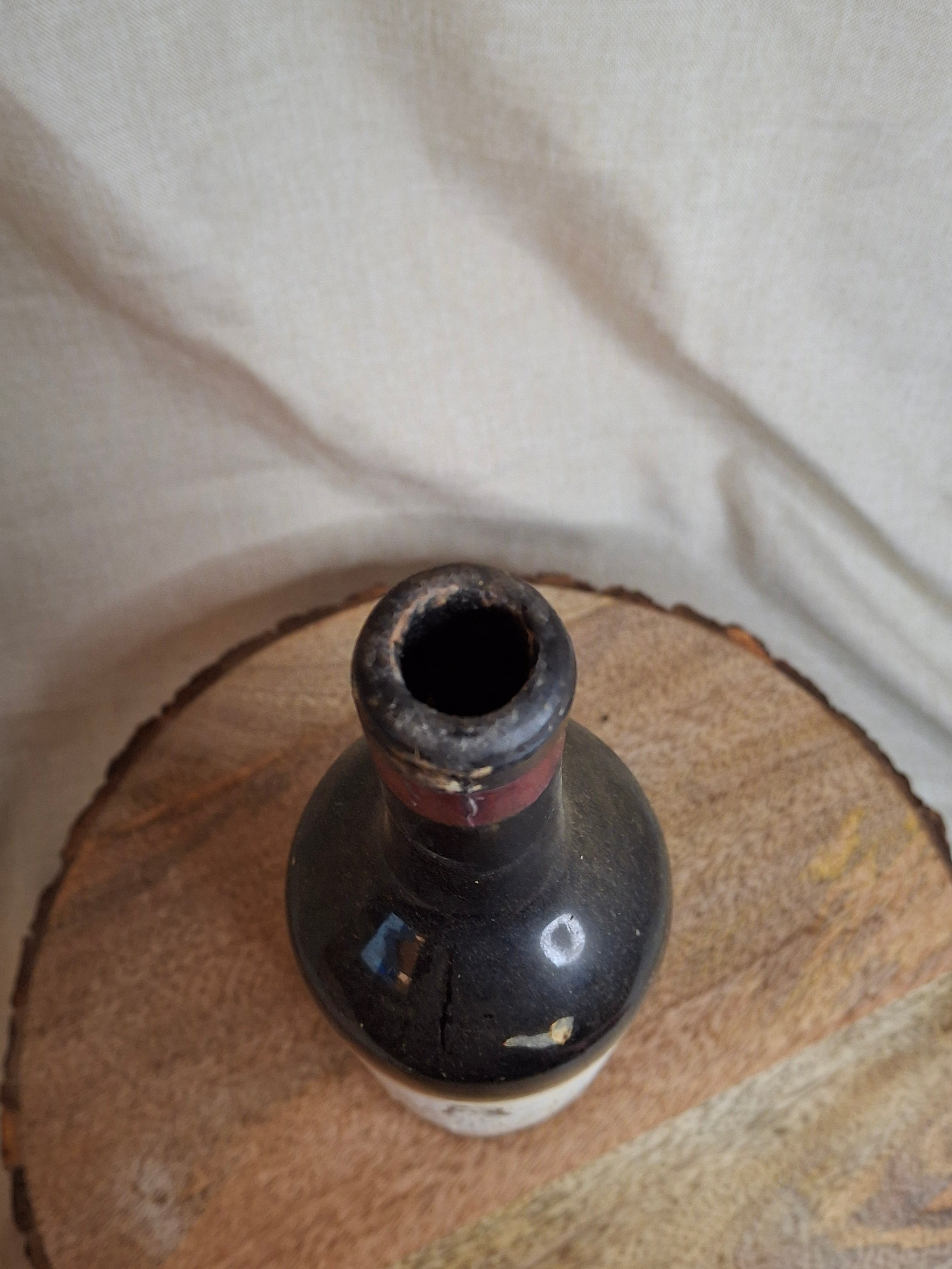 Antique 1916 Chateau Latour Empty Wine Bottle - Rare Heublein Auction Import Strip